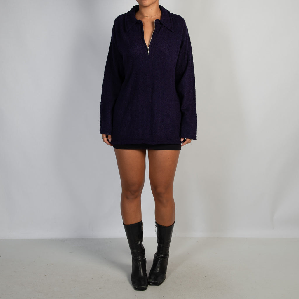 DEEP PURPLE KNIT SWEATER