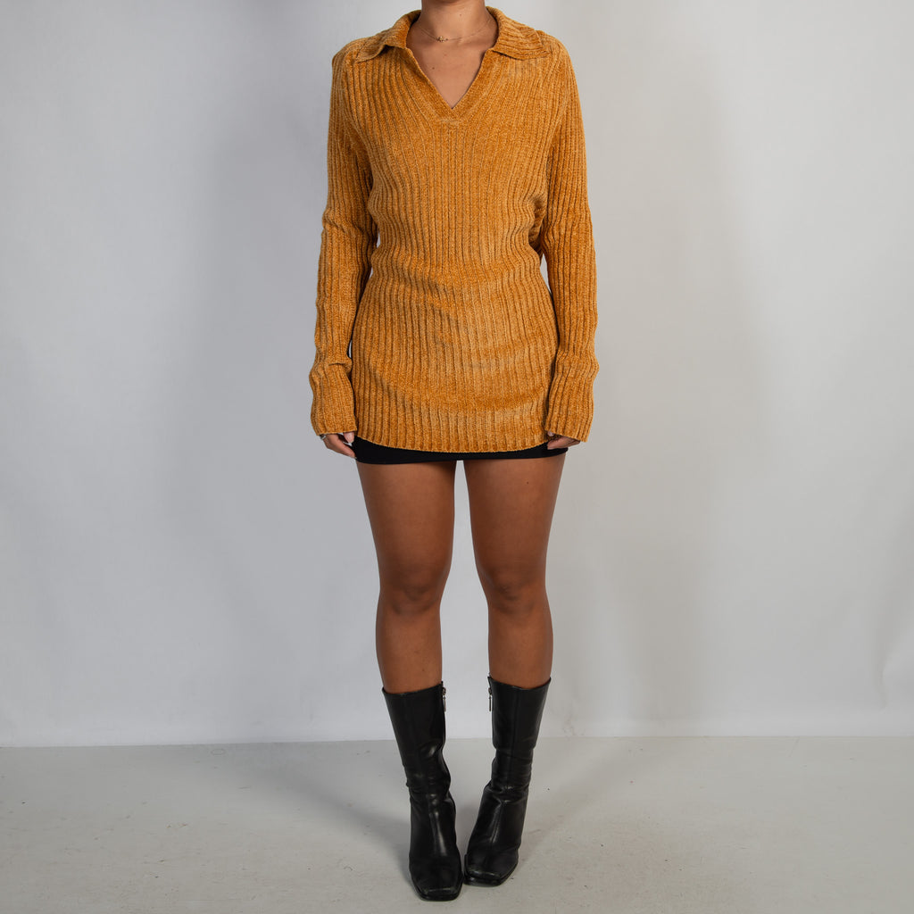 MUSTARD CHENILLE SWEATER