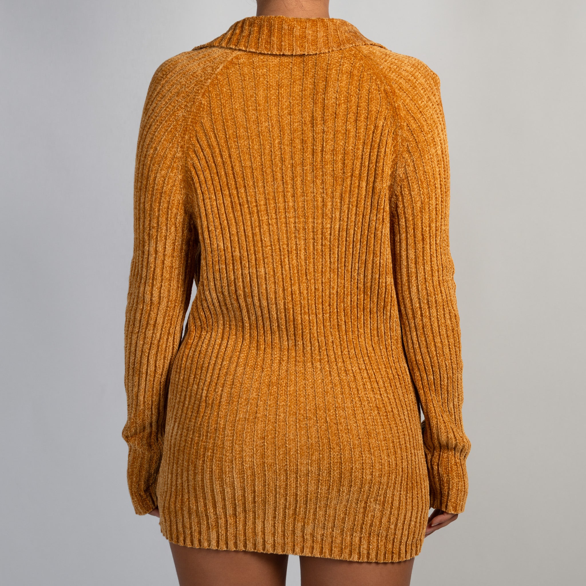 MUSTARD CHENILLE SWEATER