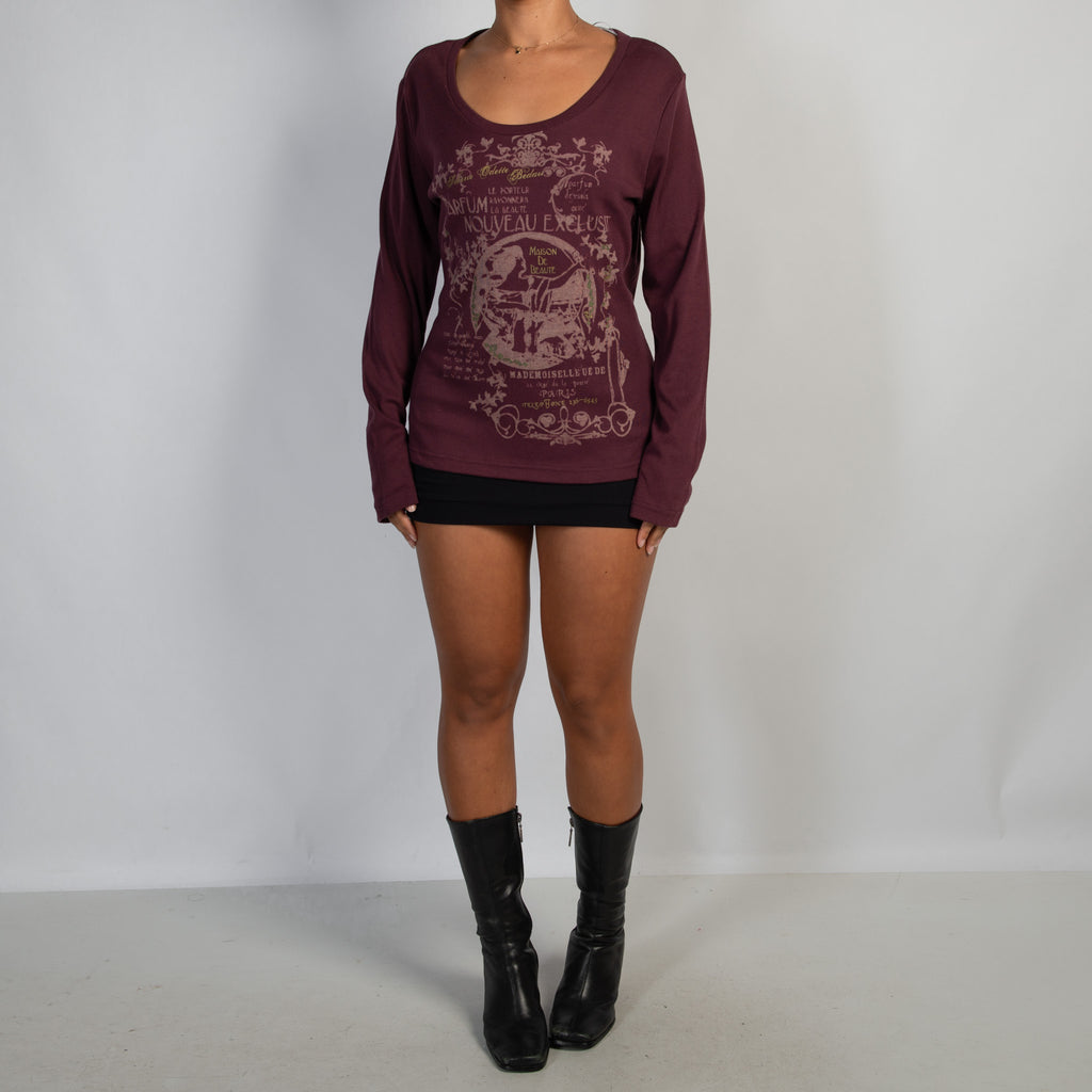 MAROON LONG SLEEVE TOP