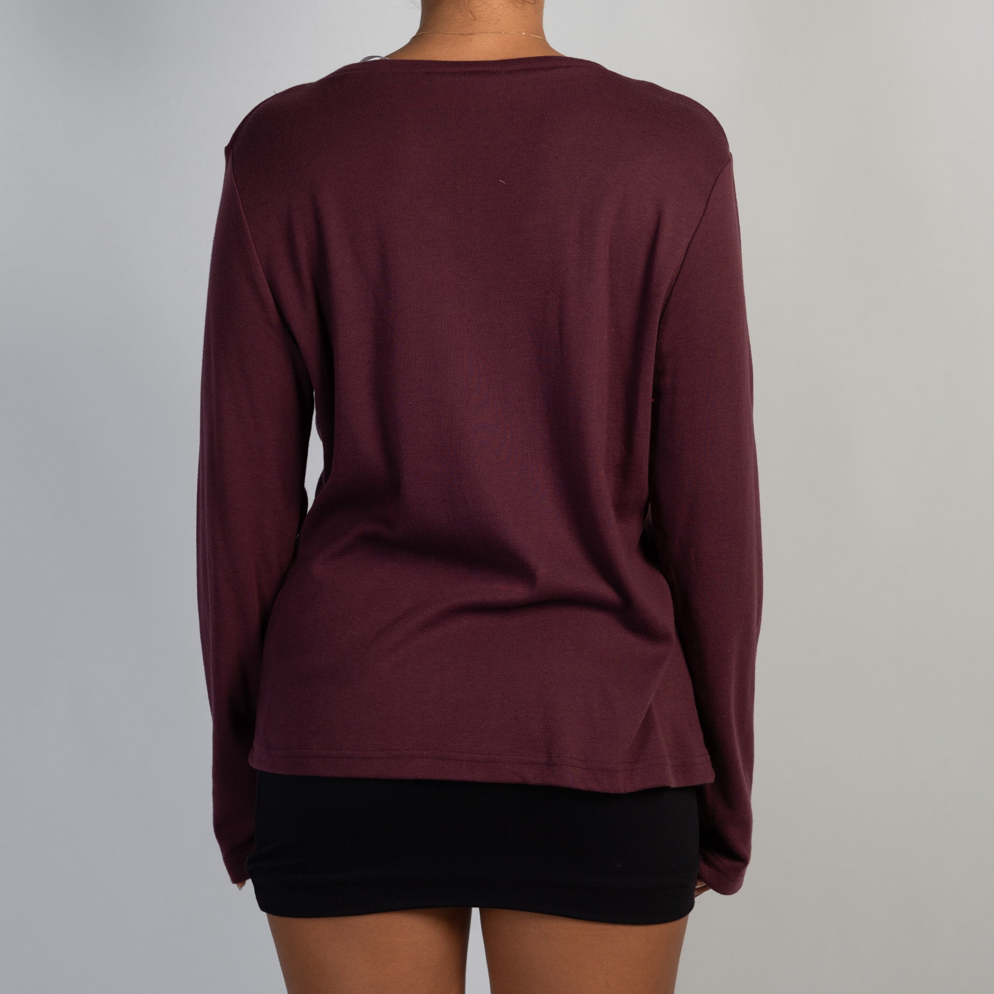 MAROON LONG SLEEVE TOP
