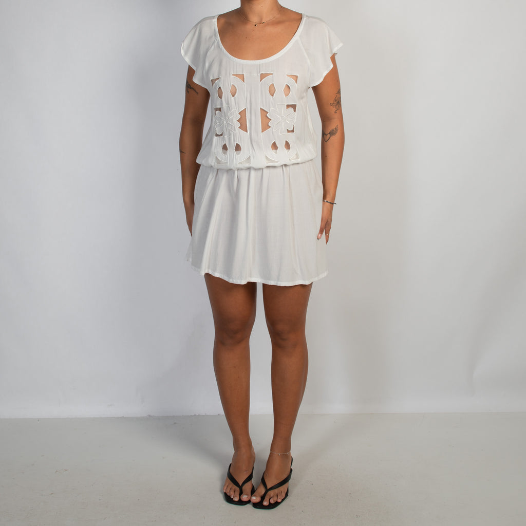 WHITE CUT OUT DRESS