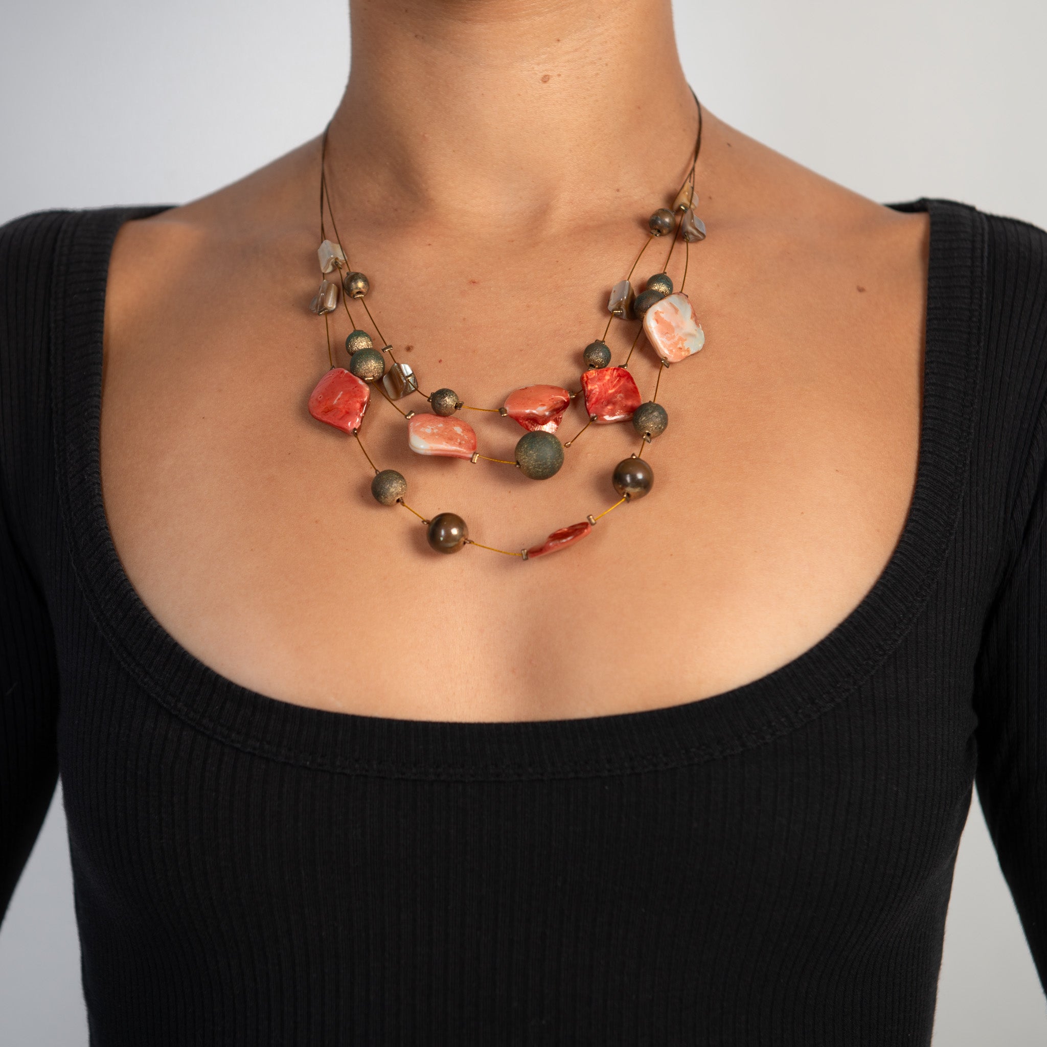 PINK LAYERED NECKLACE