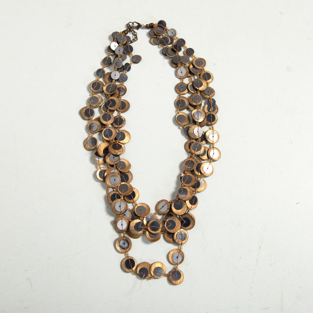 BROWN LAYERED NECKLACE