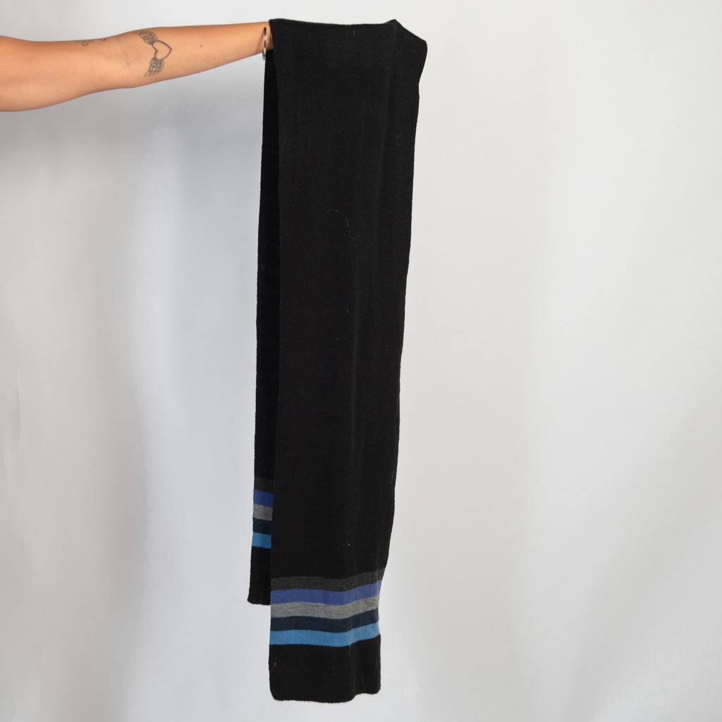 BLACK STRIPE SCARF