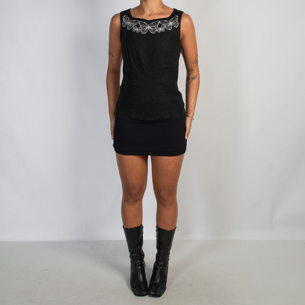 LINEN SLEEVELESS TOP