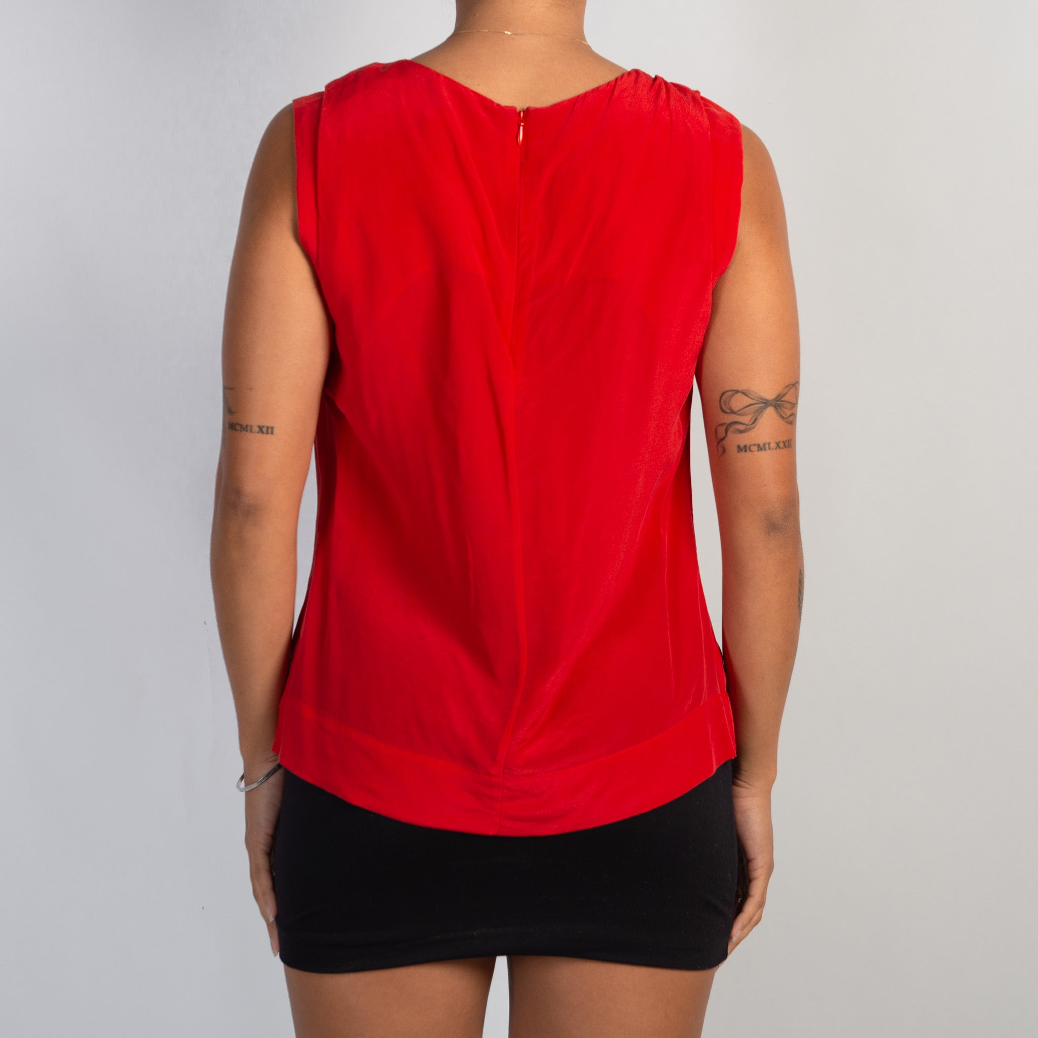 RED SILK TOP