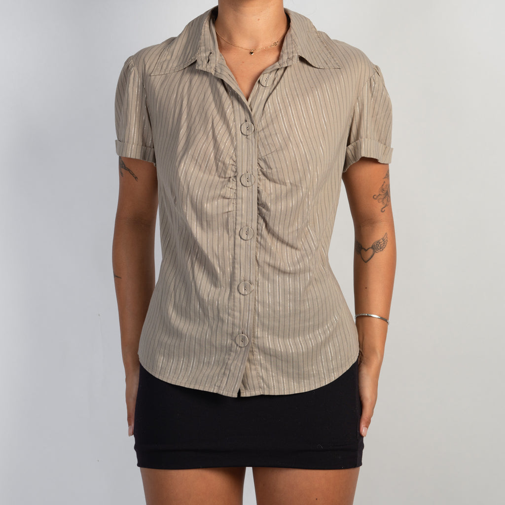 BEIGE STRIPE BLOUSE