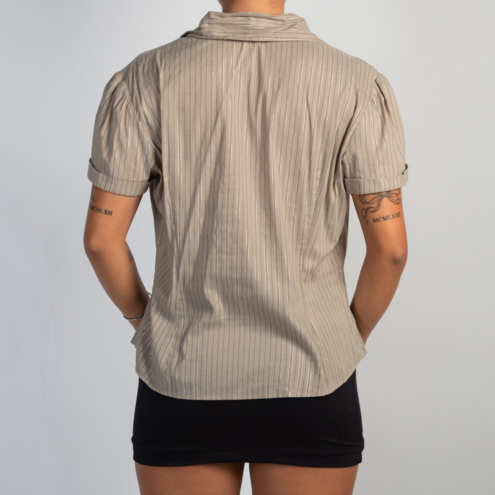 BEIGE STRIPE BLOUSE