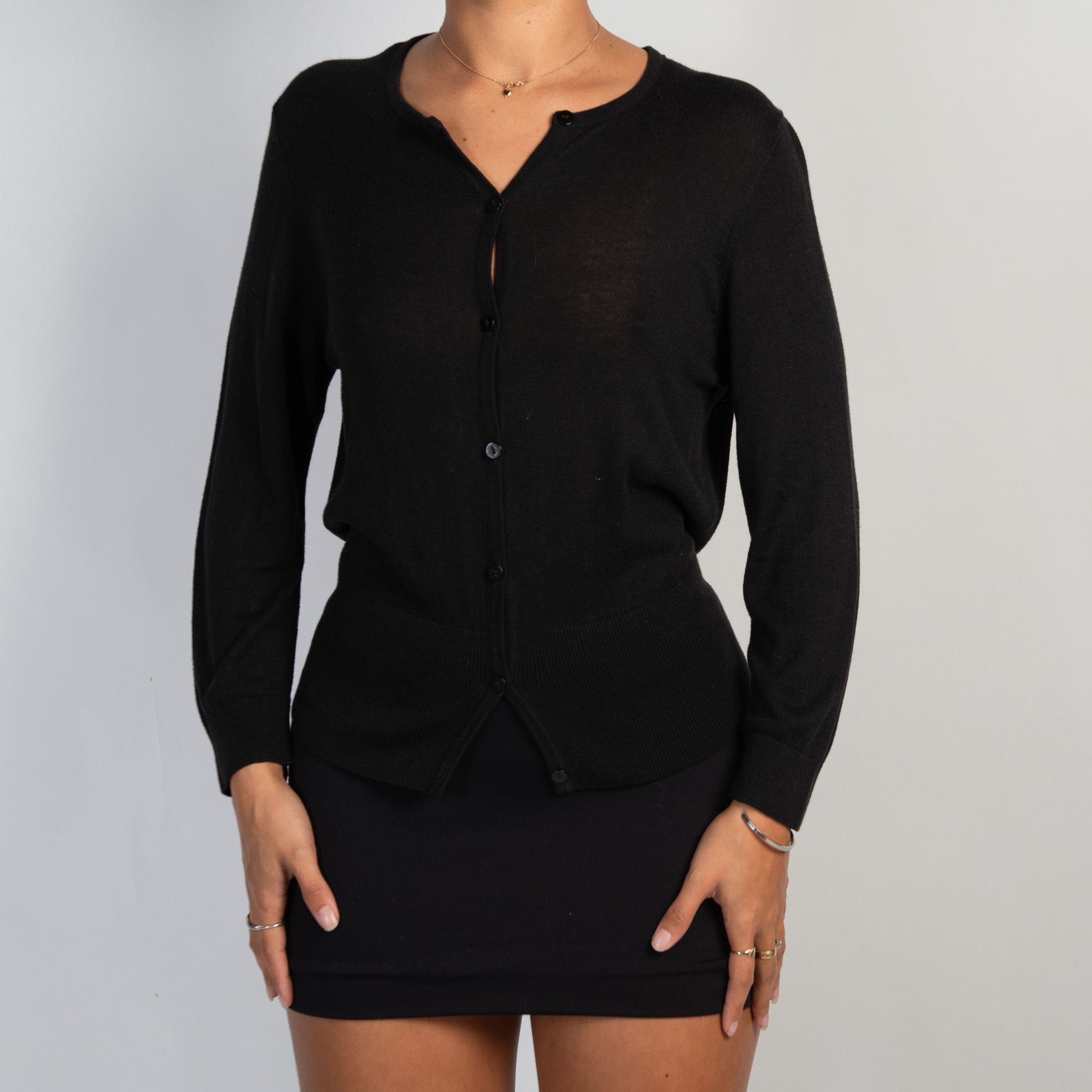 CLASSIC BLACK CARDIGAN