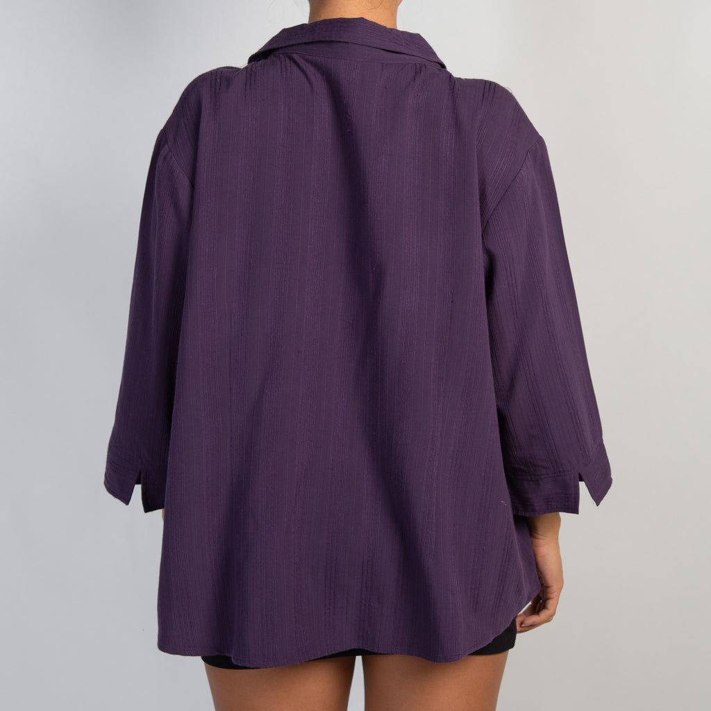 PURPLE 3/4 SLEEVE BLOUSE
