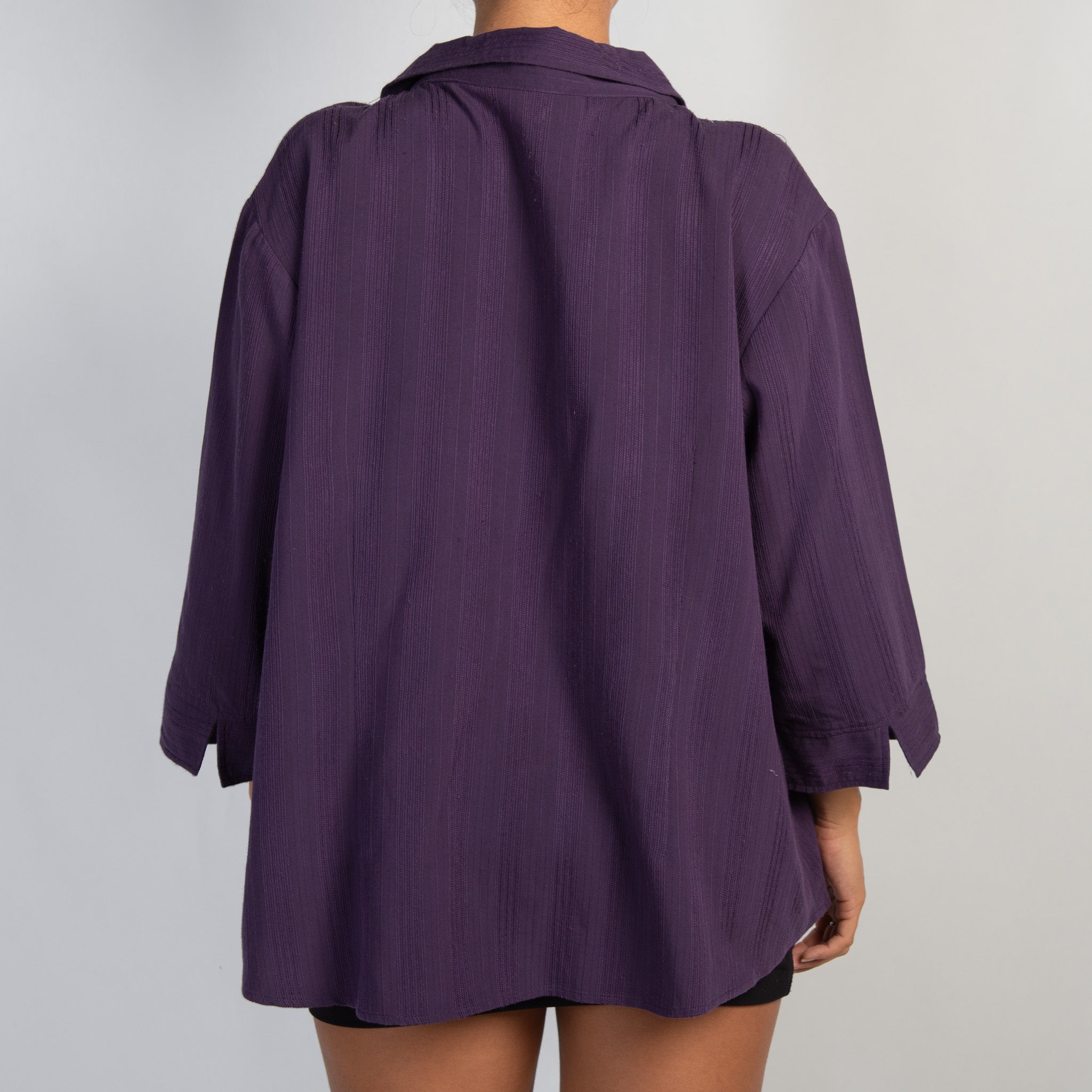 PURPLE 3/4 SLEEVE BLOUSE
