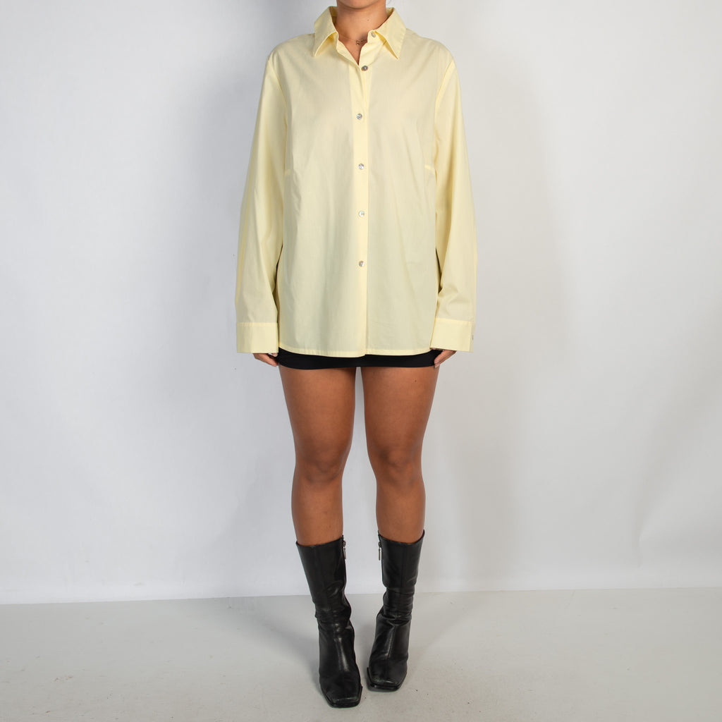 YELLOW BUTTON UP BLOUSE