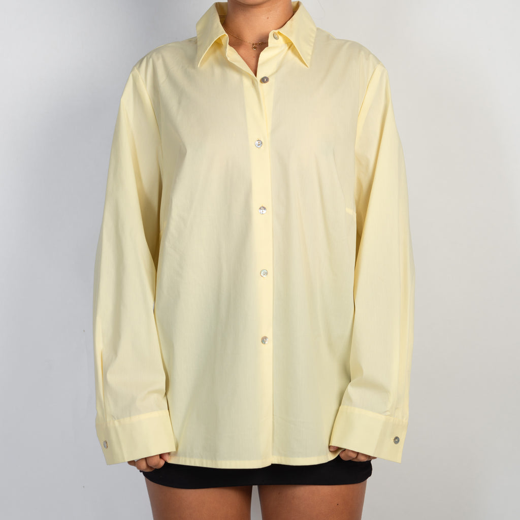 YELLOW BUTTON UP BLOUSE