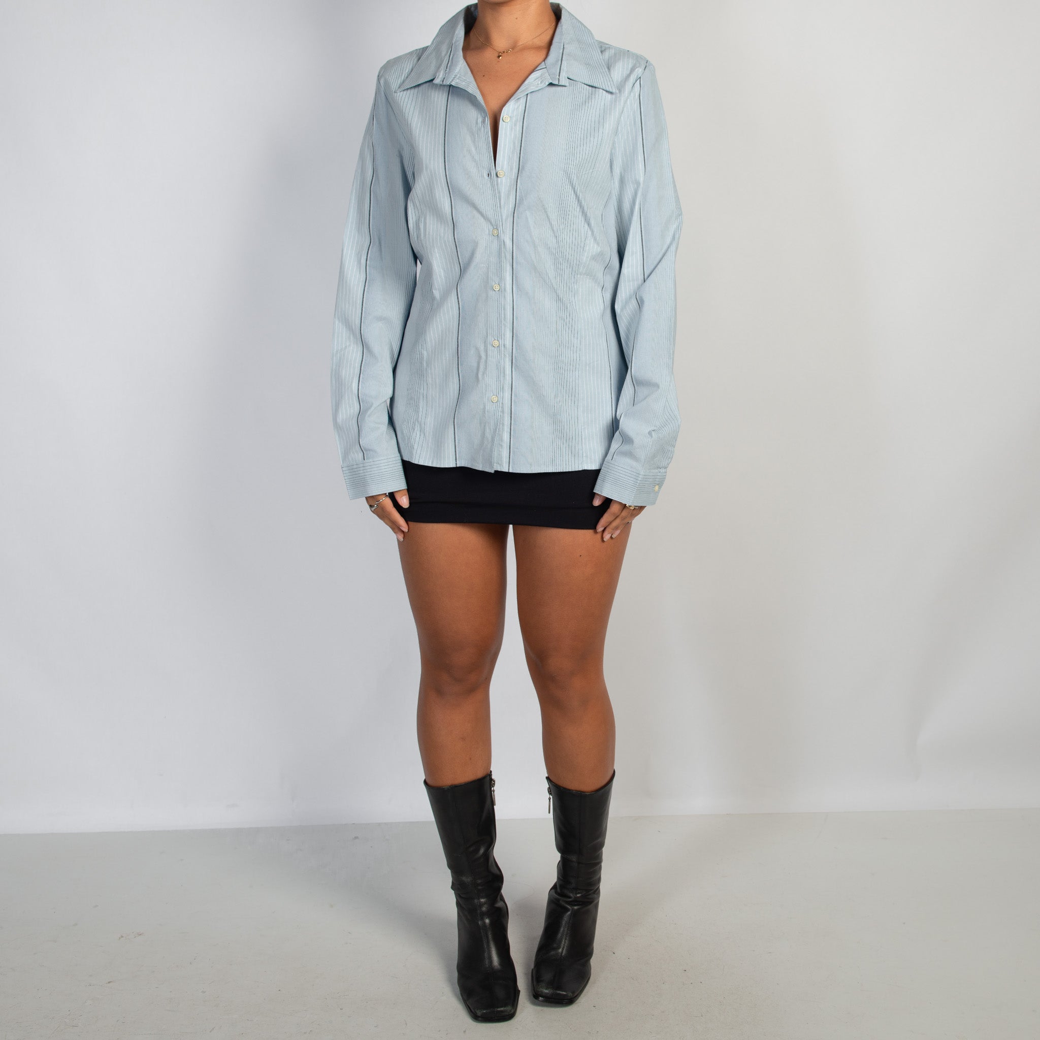BLUE STRIPE BLOUSE