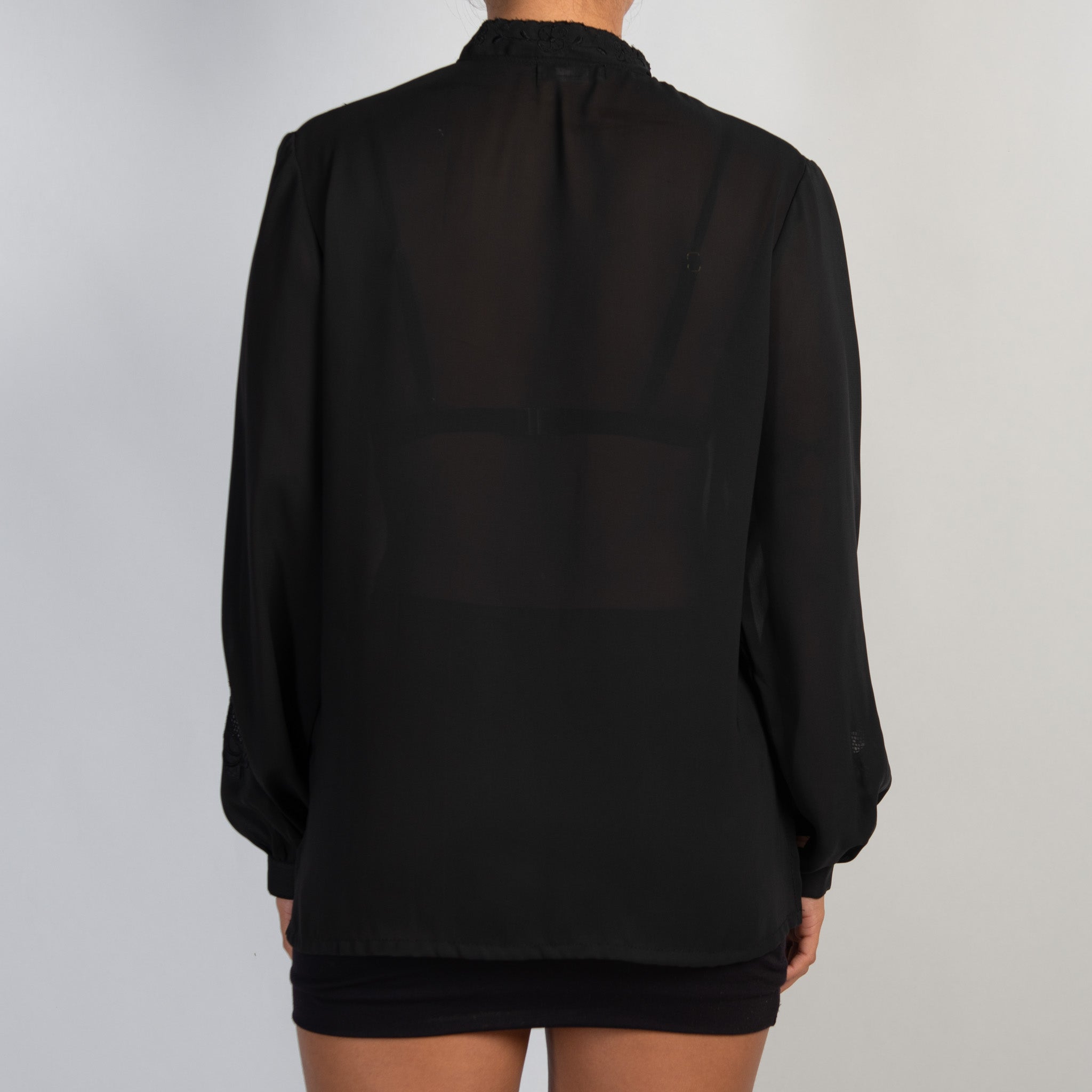 SHEER EMBROIDERED BLOUSE