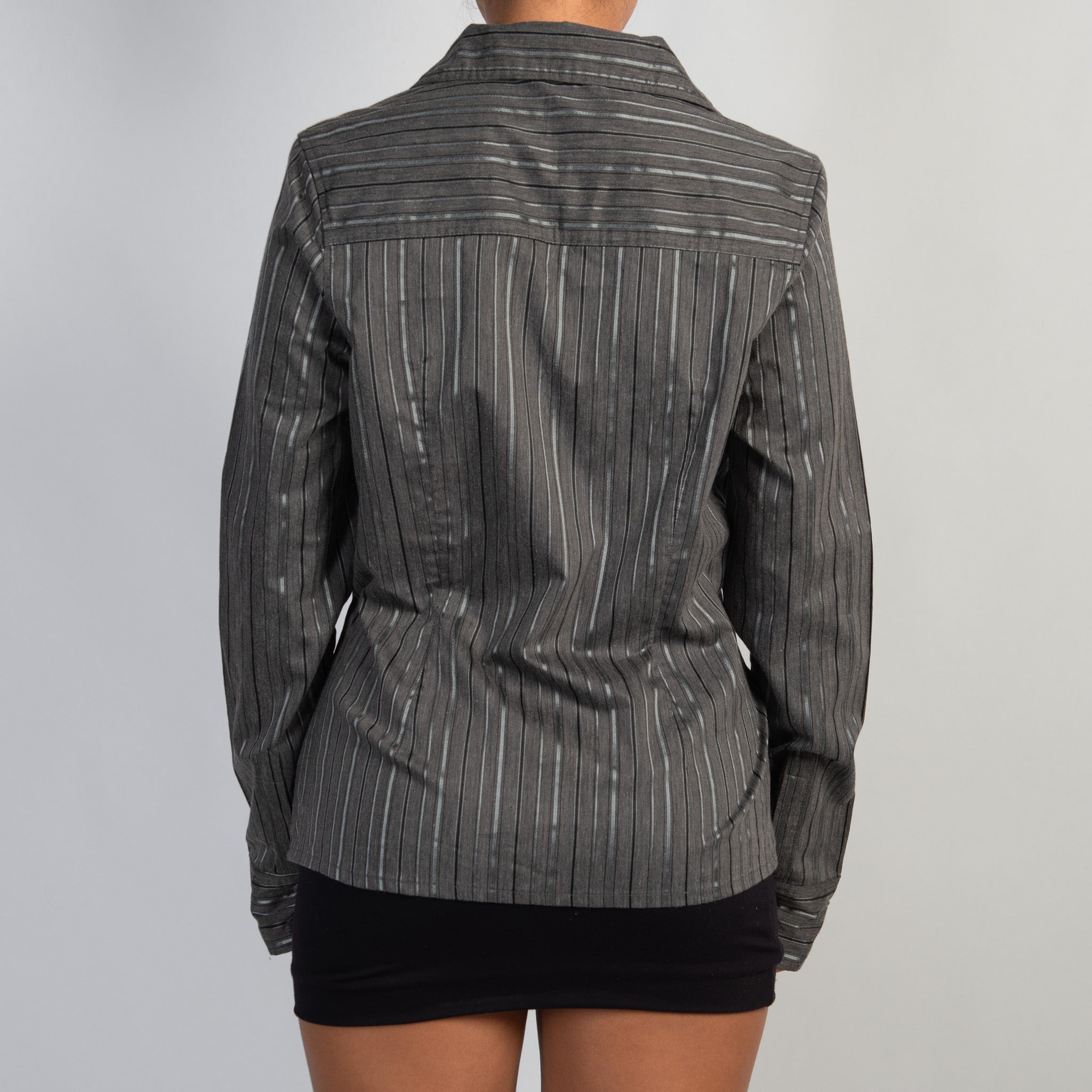 GREY STRIPE BLOUSE