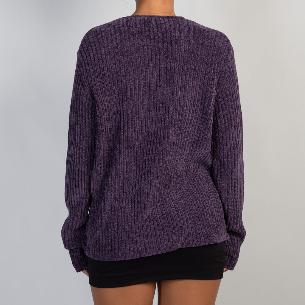 PURPLE CHENILLE SWEATER