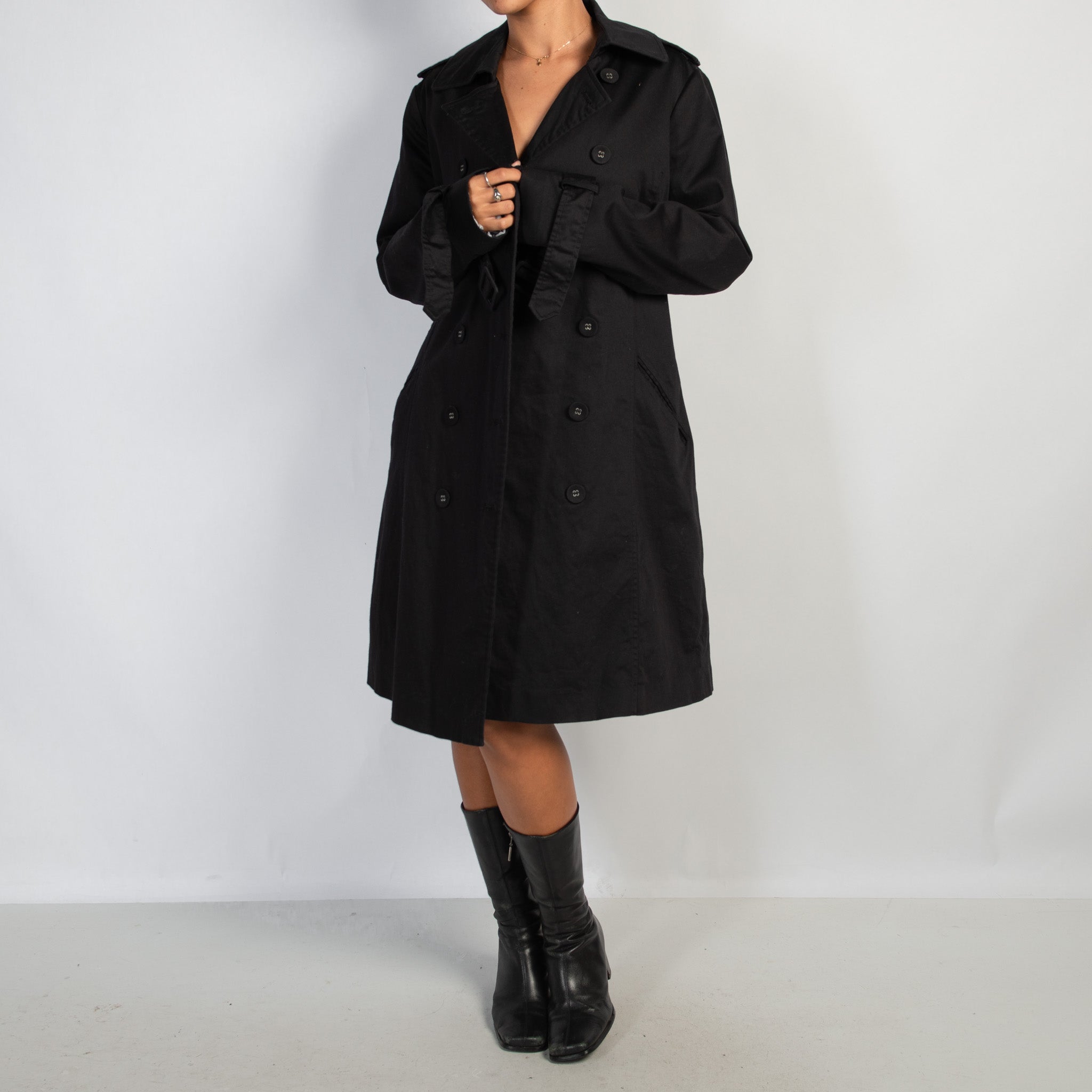 BLACK COTTON COAT