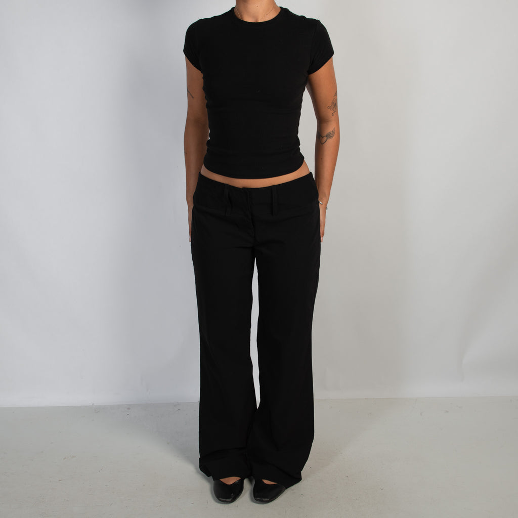 BLACK BOOTCUT TROUSERS