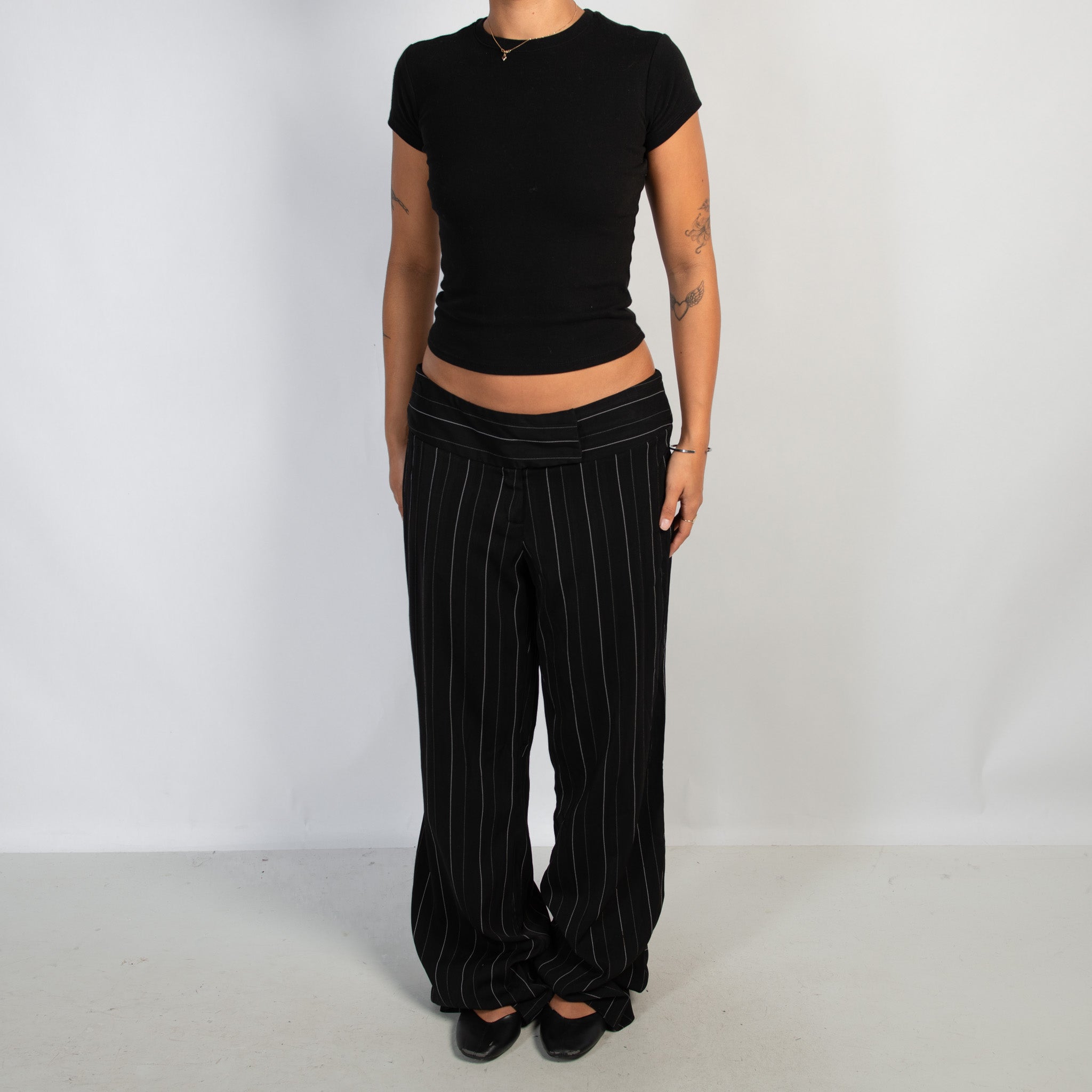 BLACK STRIPE TROUSERS