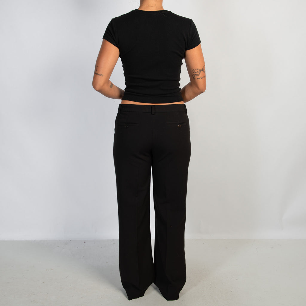 BLACK STRAIGHT LEG PANTS