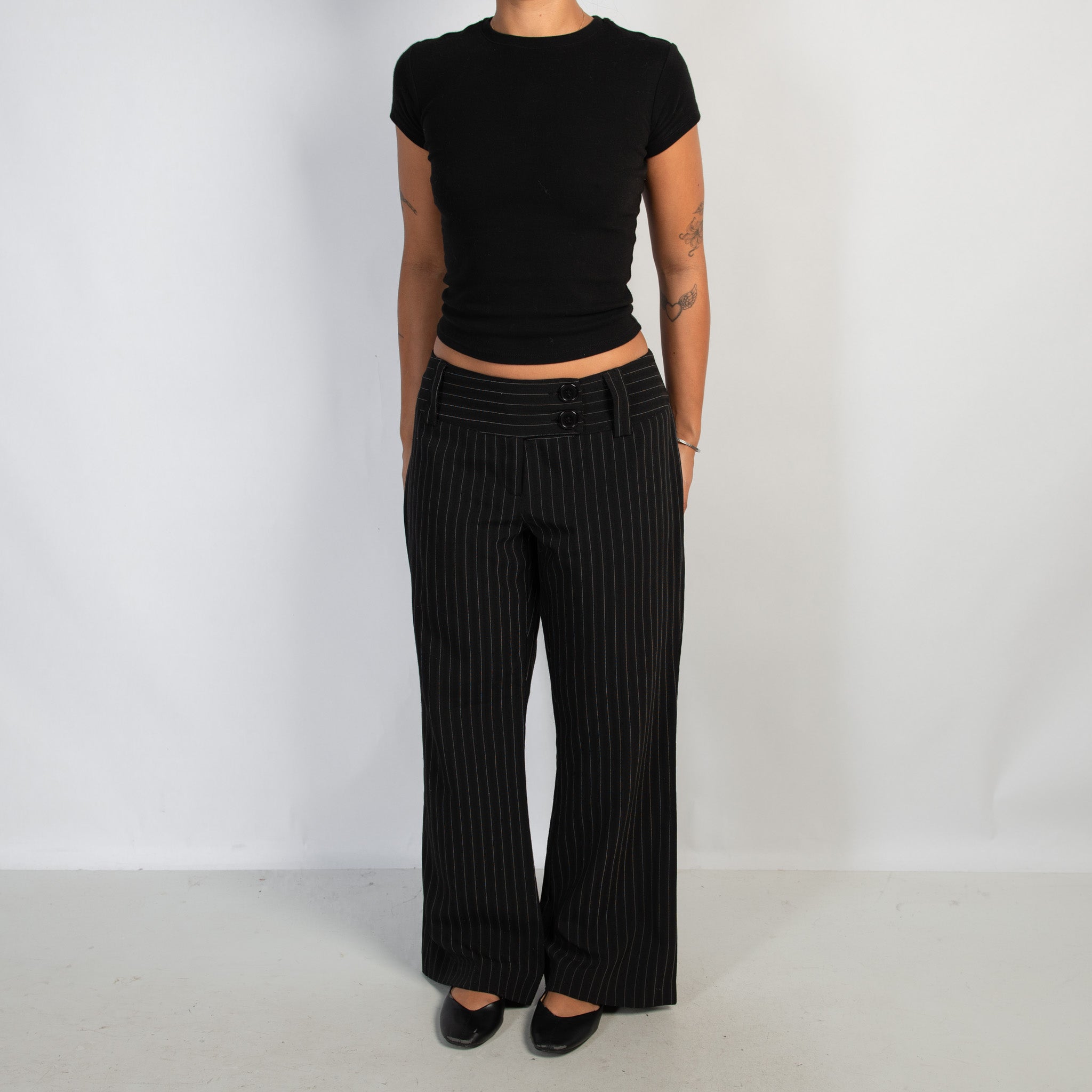 BLACK STRIPE TROUSERS