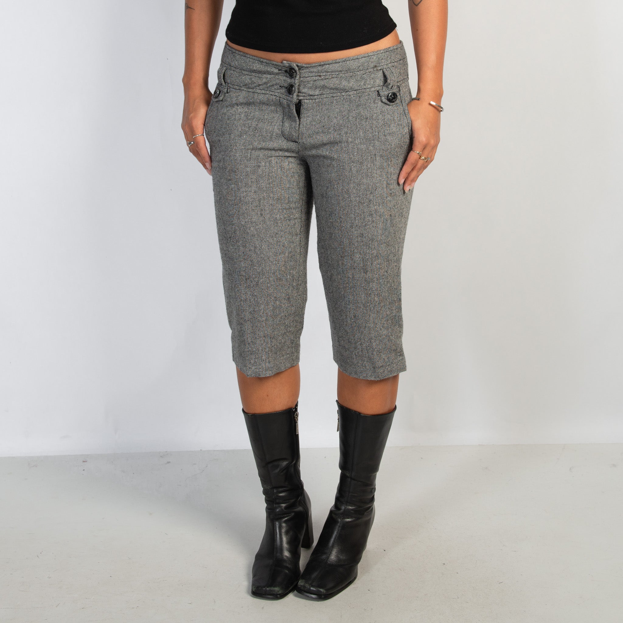 WOOL CROP PANTS