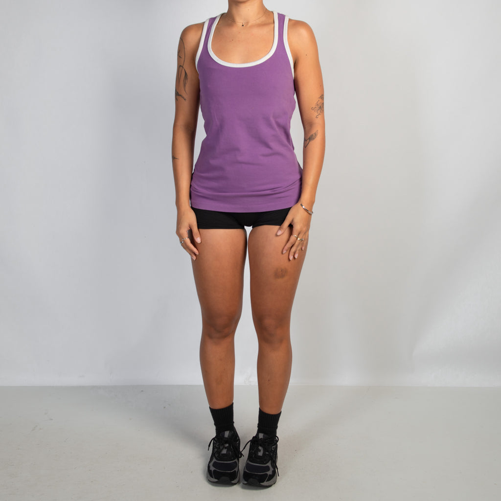 PURPLE COTTON TANK TOP