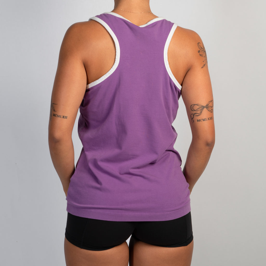 PURPLE COTTON TANK TOP