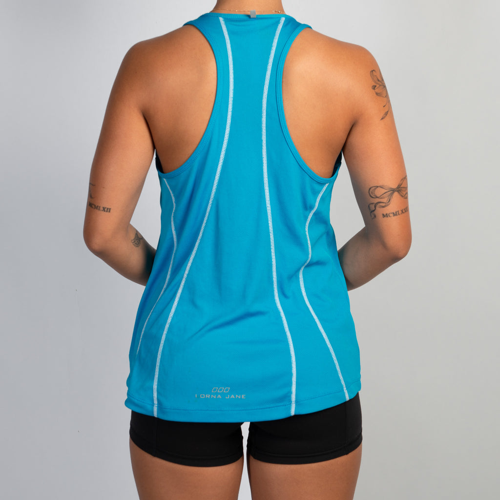BLUE NYLON TANK TOP