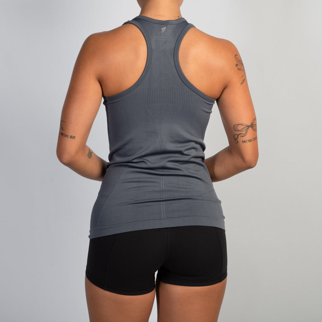 GREY SEAMLESS TANK TOP