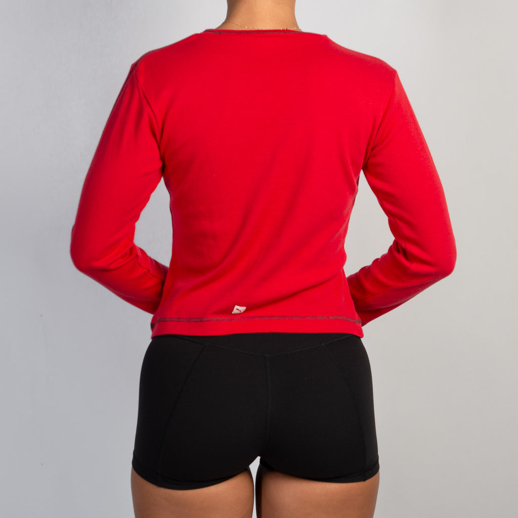 RED LONG SLEEVE TOP
