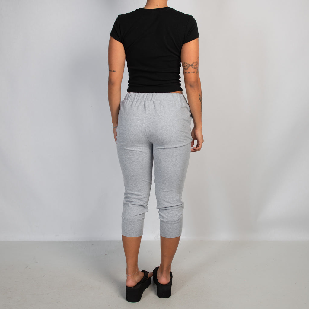 GREY CROP SWEATPANTS