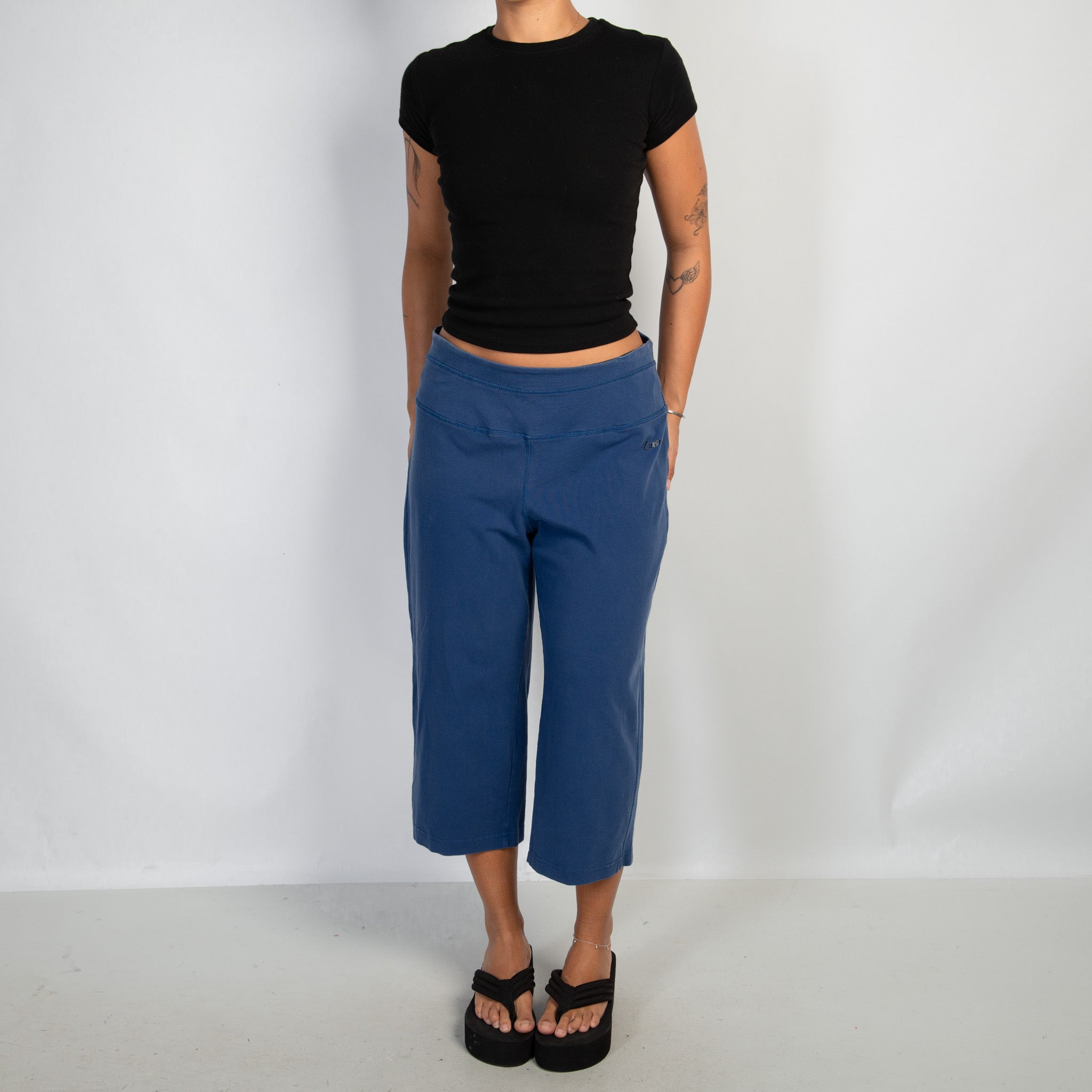 BLUE COTTON LOUNGE PANTS