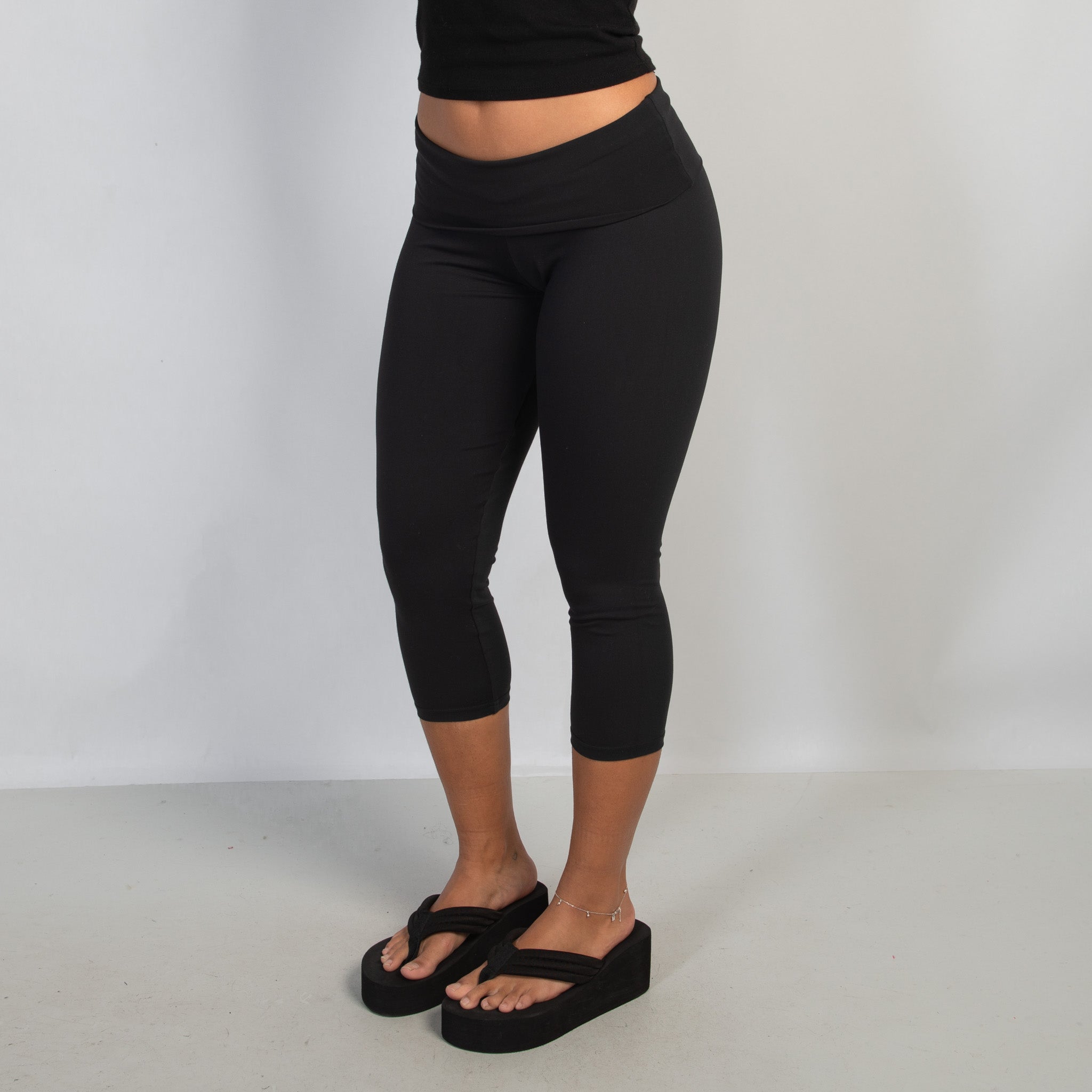 BLACK 3/4 TIGHTS
