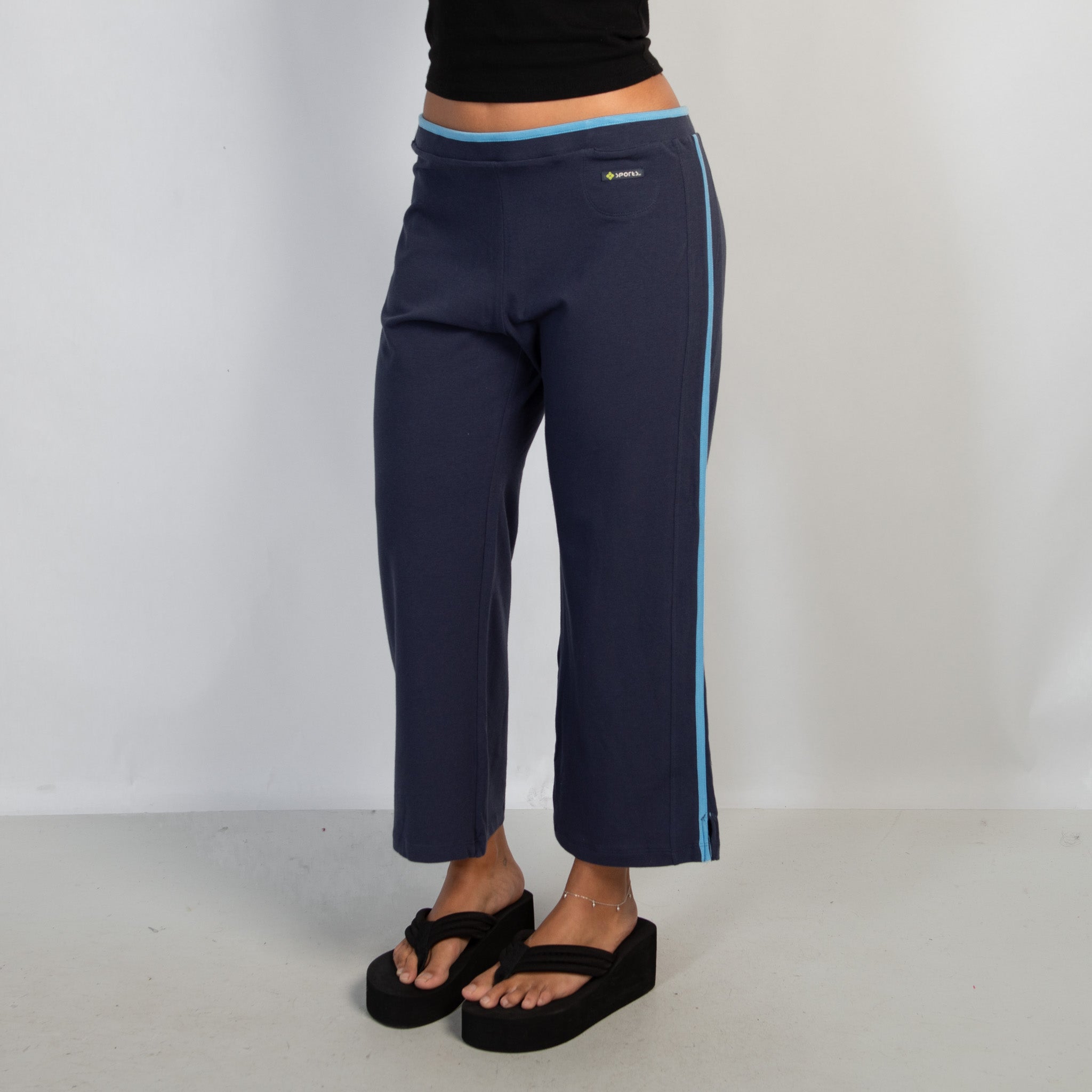 NAVY CROP LOUNGE PANTS