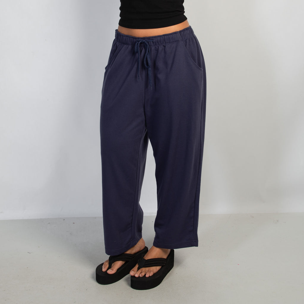 NAVY DRAWSTRING LOUNGE PANTS