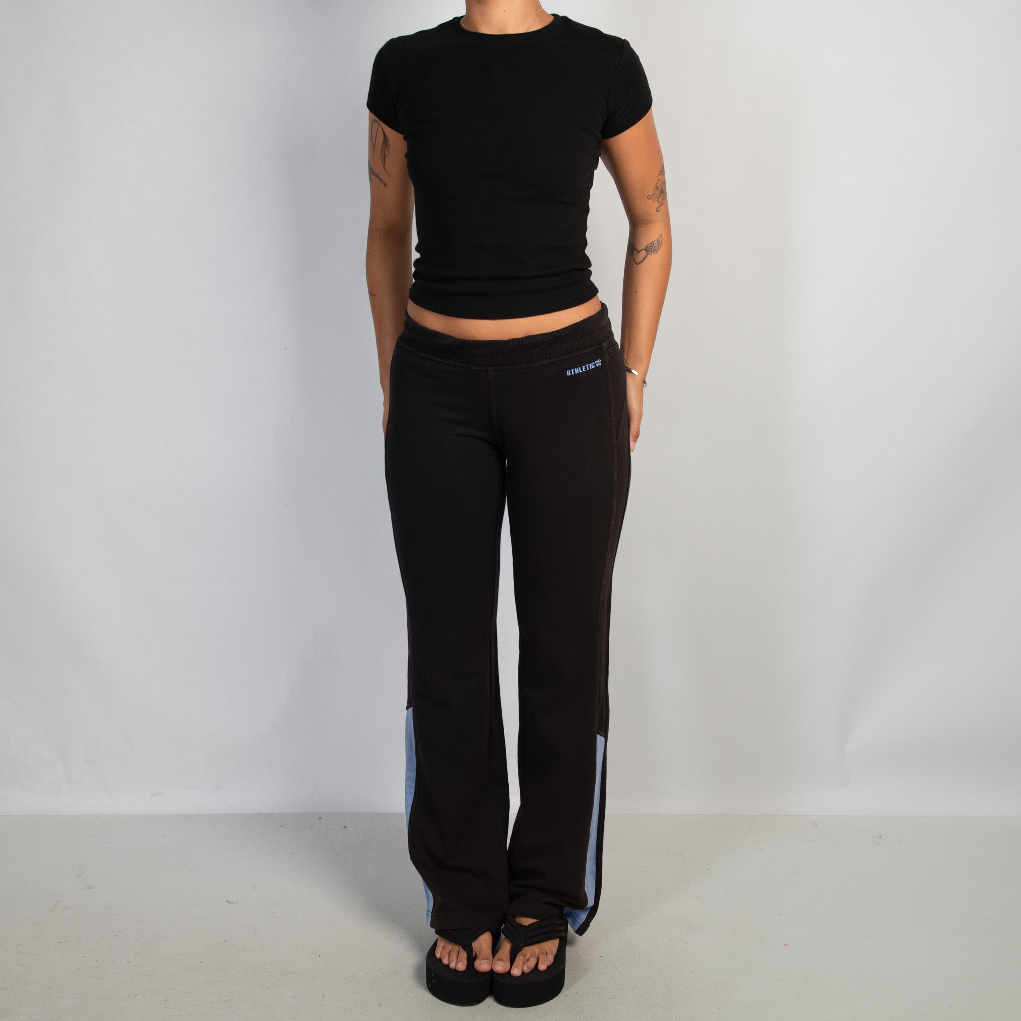 BLACK BOOTCUT LOUNGE PANTS