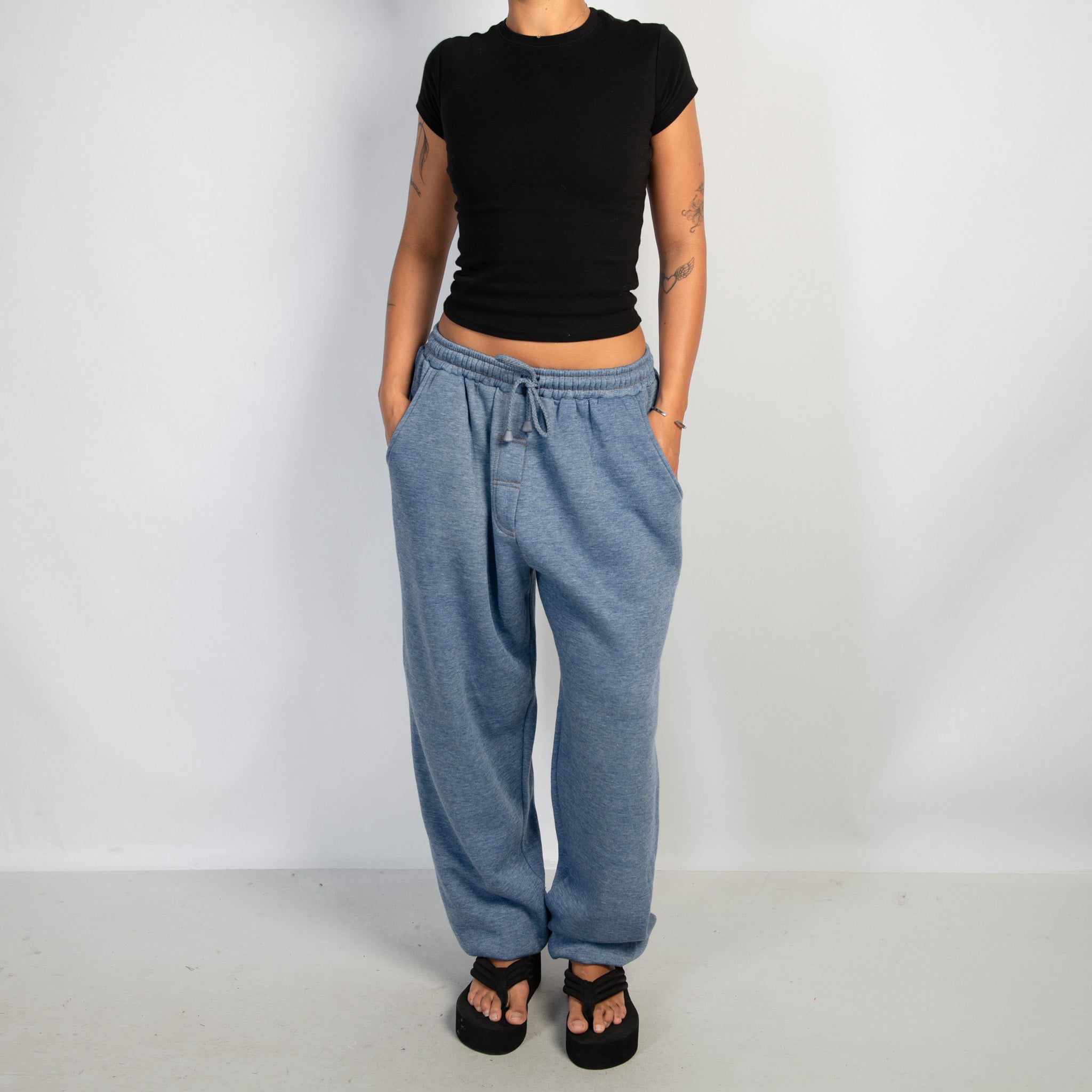 BLUE FLEECE SWEATPANTS