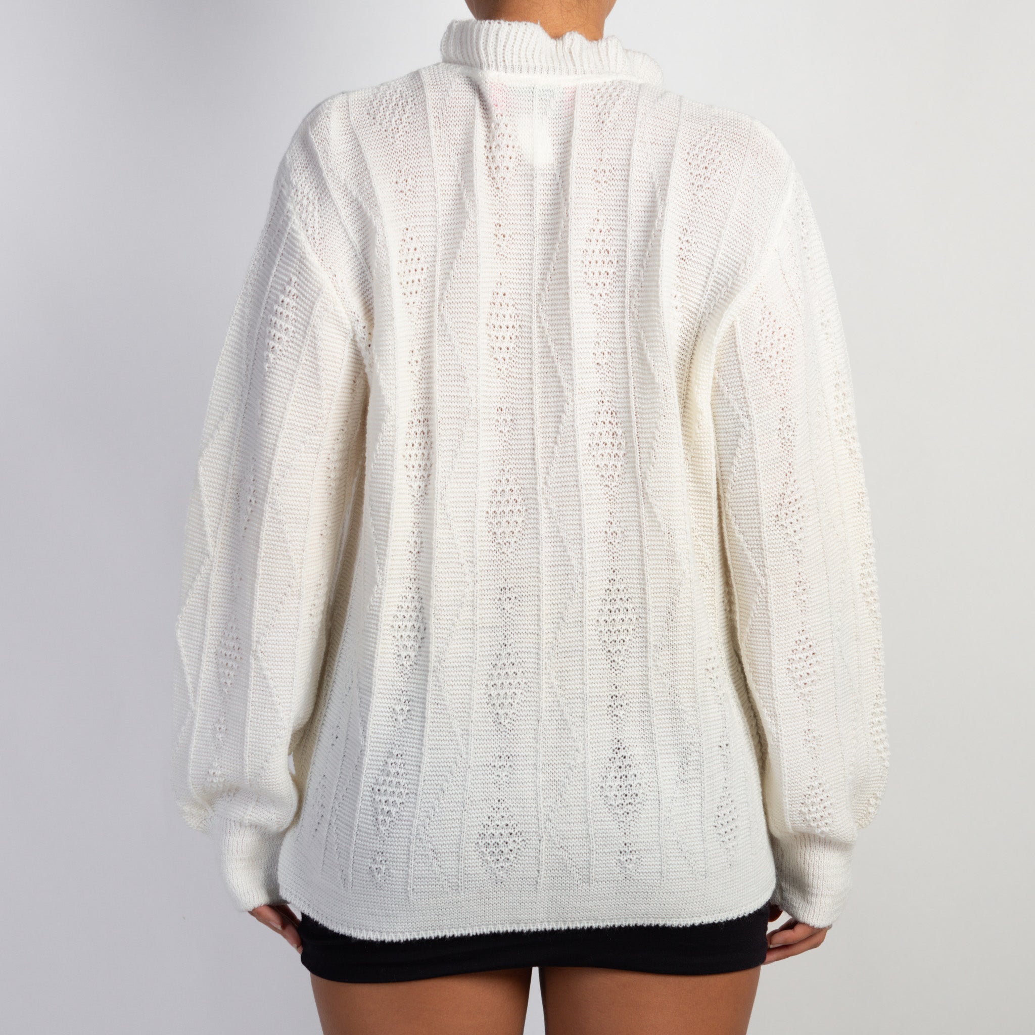 KNIT RUFFLE CARDIGAN