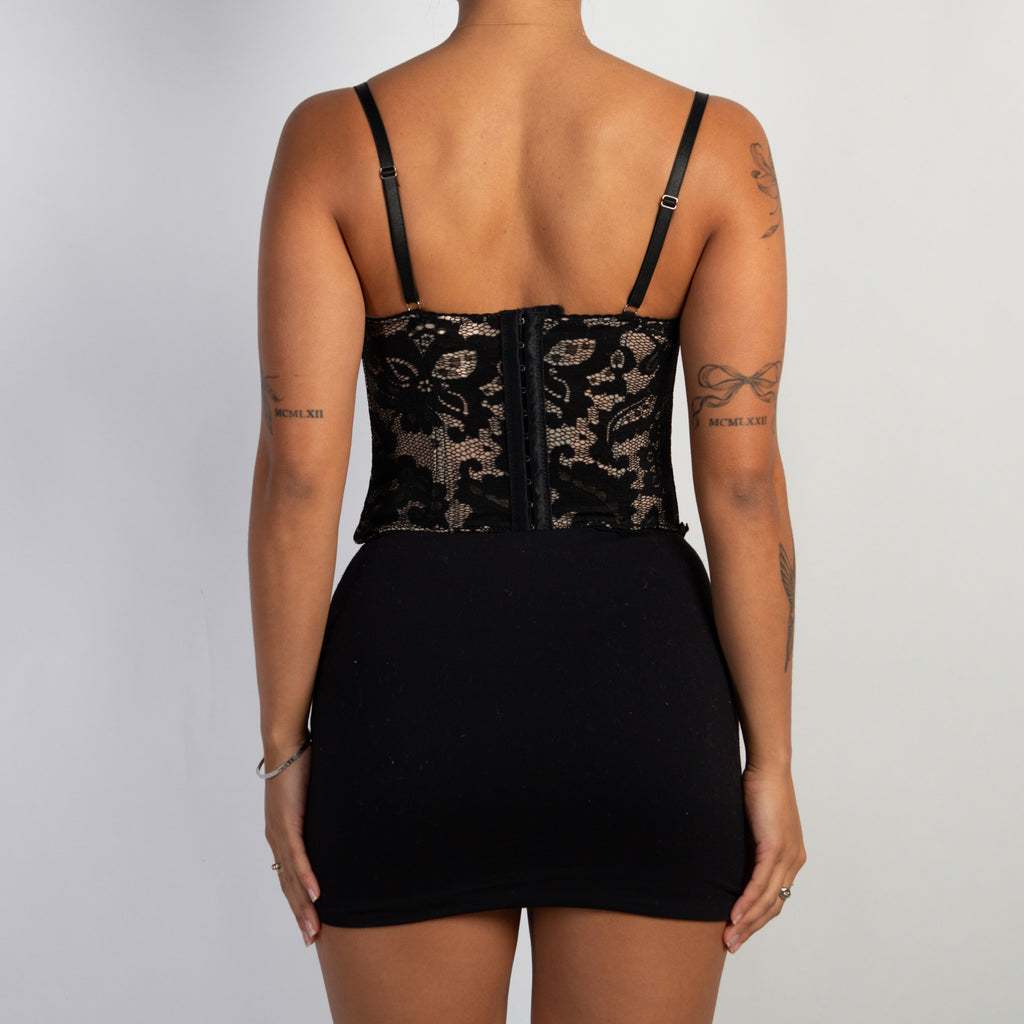BLACK LACE BUSTIER