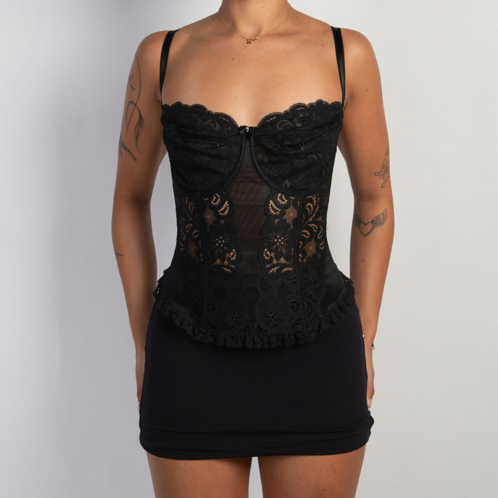 BLACK LACE BUSTIER