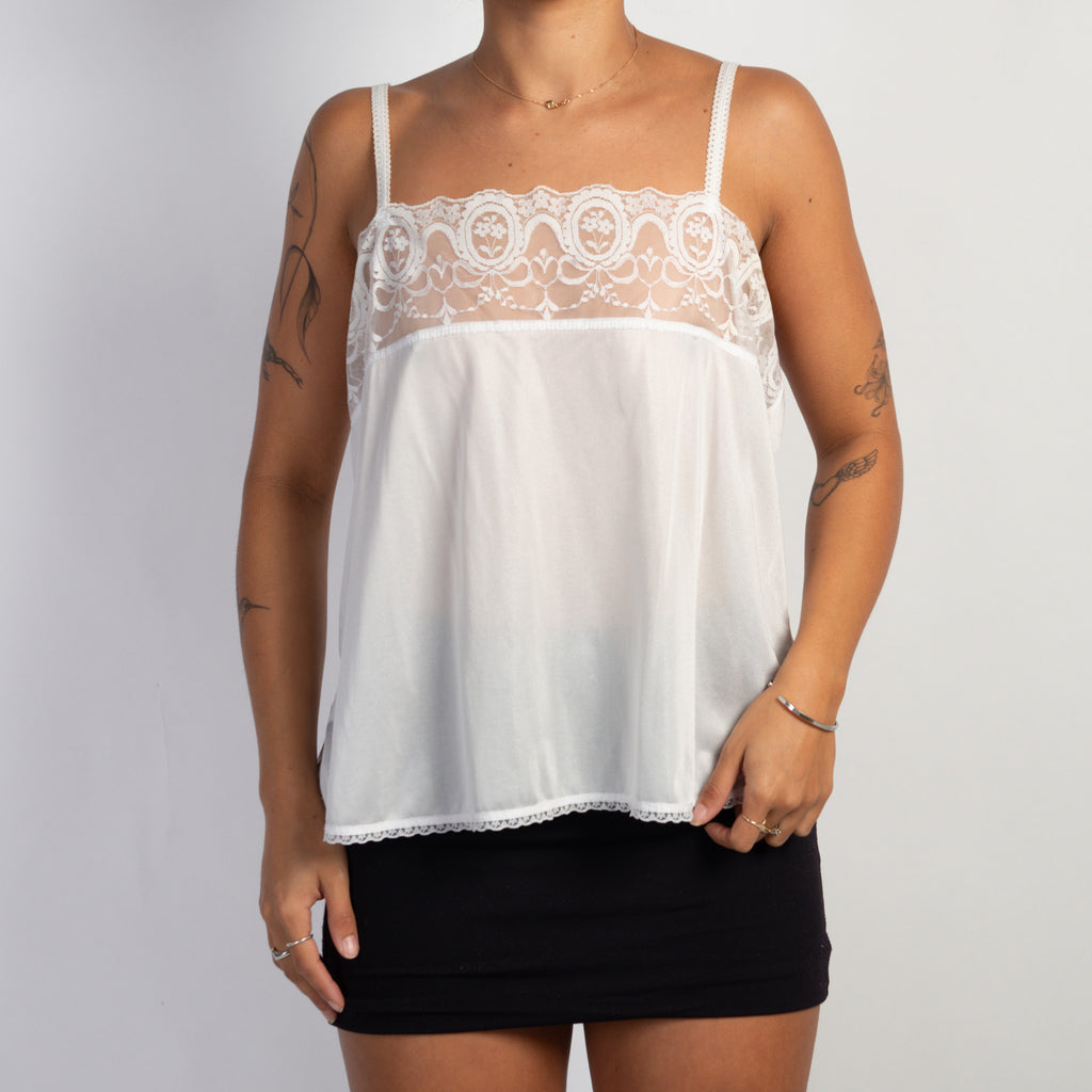 CREAM LACE PANEL CAMISOLE