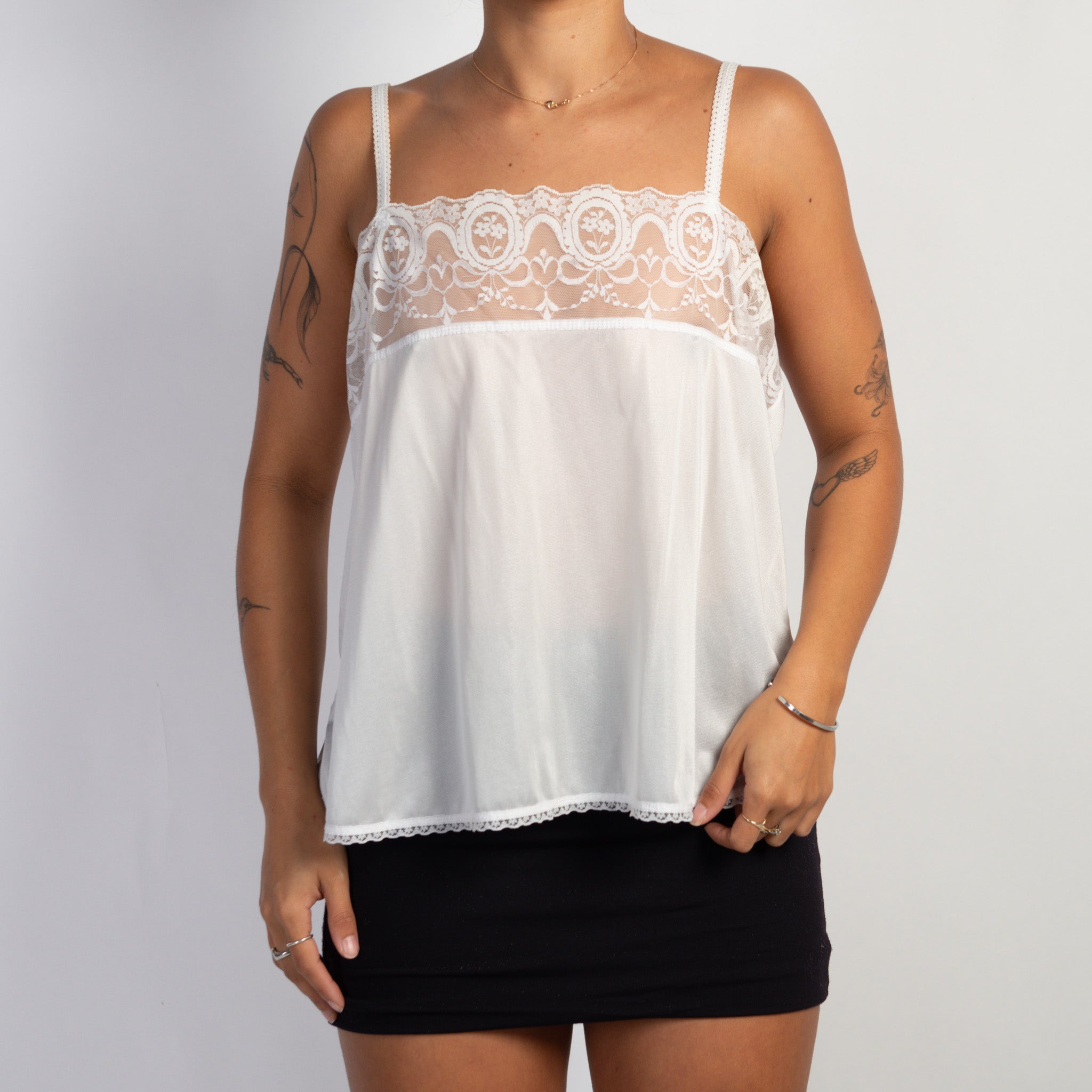 CREAM LACE PANEL CAMISOLE