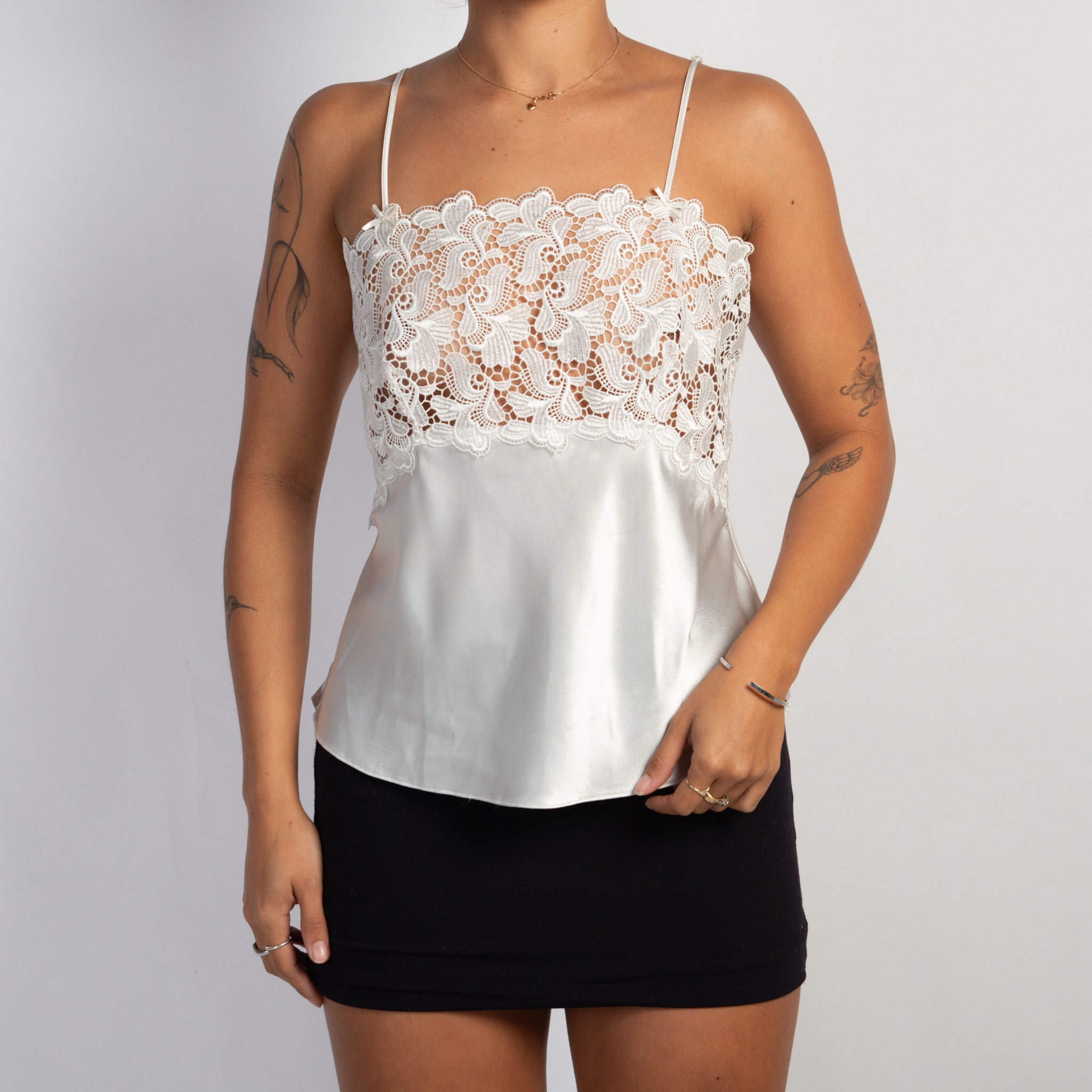 IVORY LACE PANEL CAMISOLE