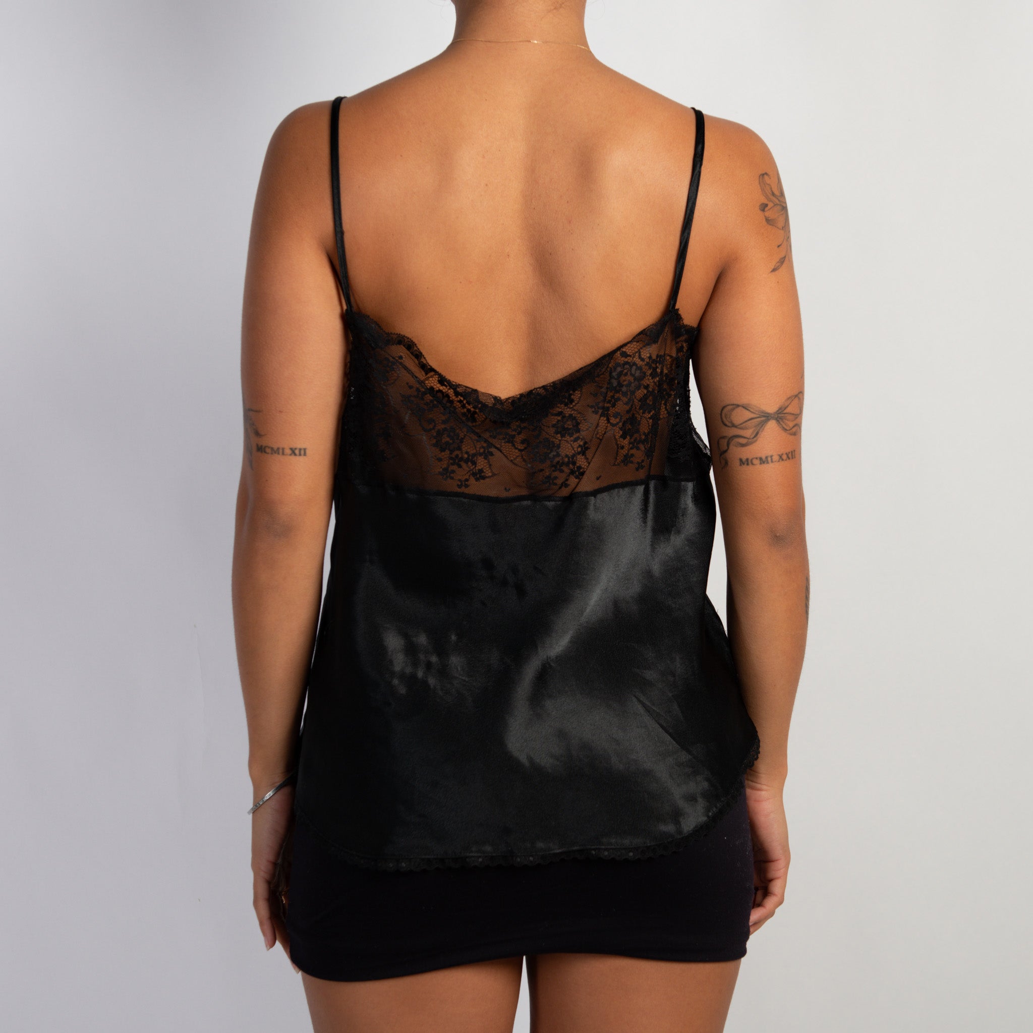 BLACK LACE PANEL CAMISOLE