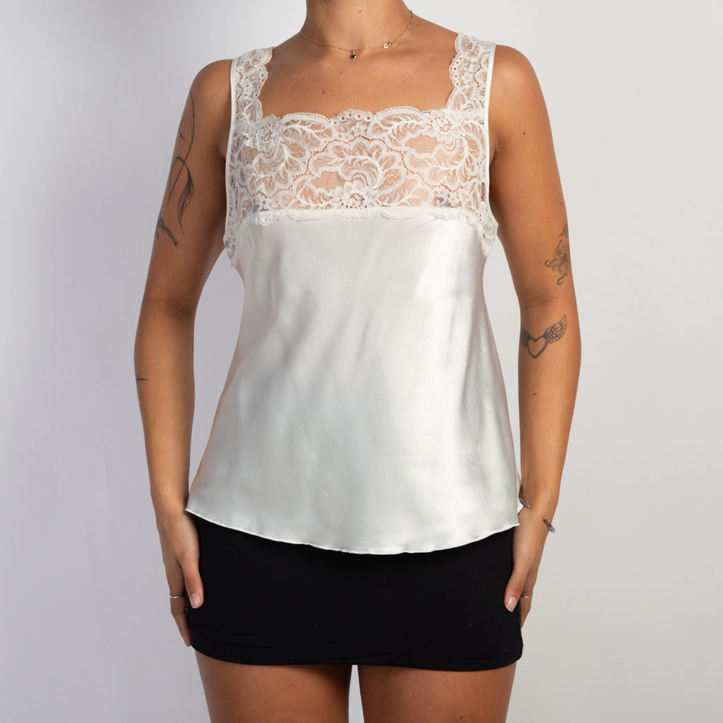 SATIN LACE PANEL CAMISOLE