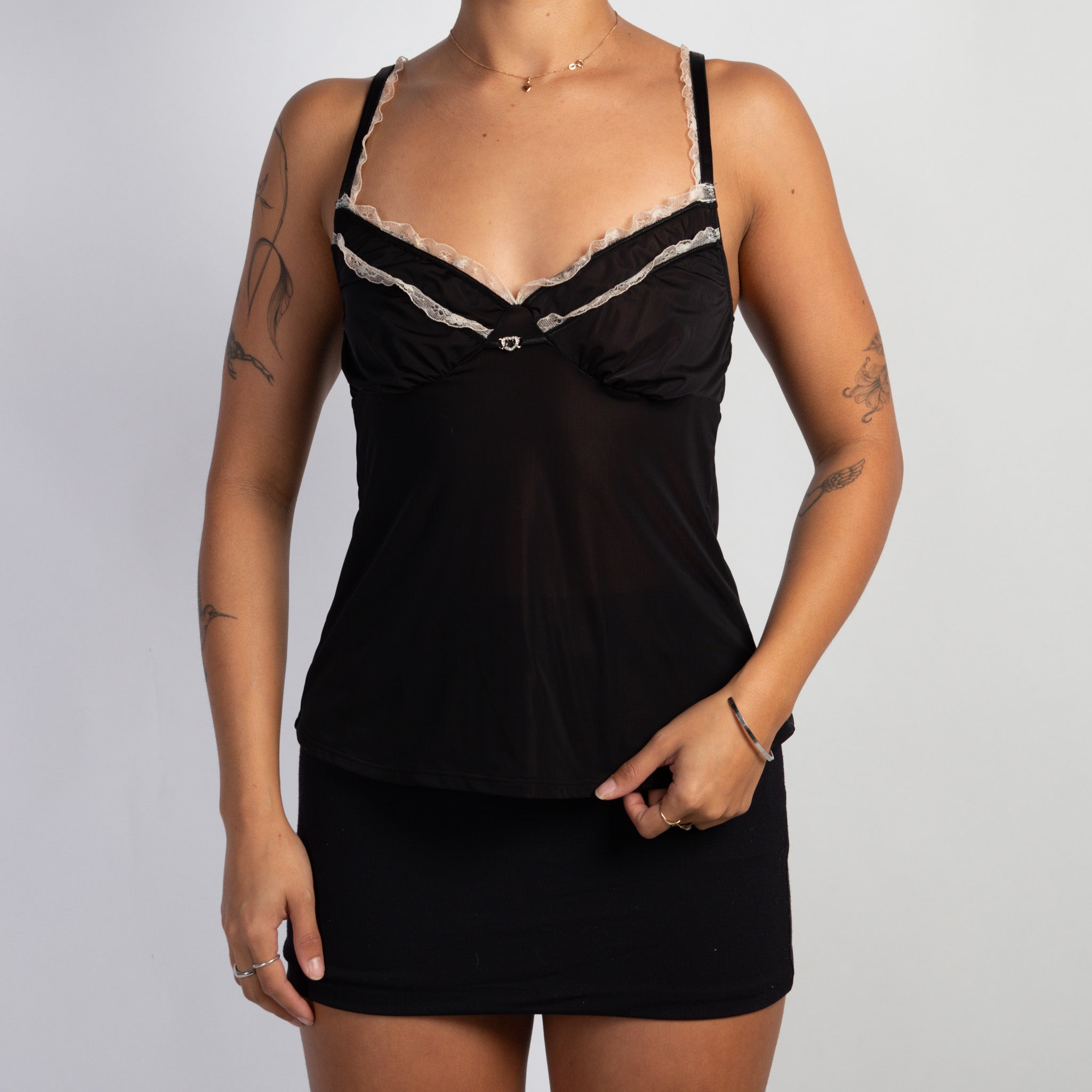 SLINKY LACE TRIM CAMISOLE