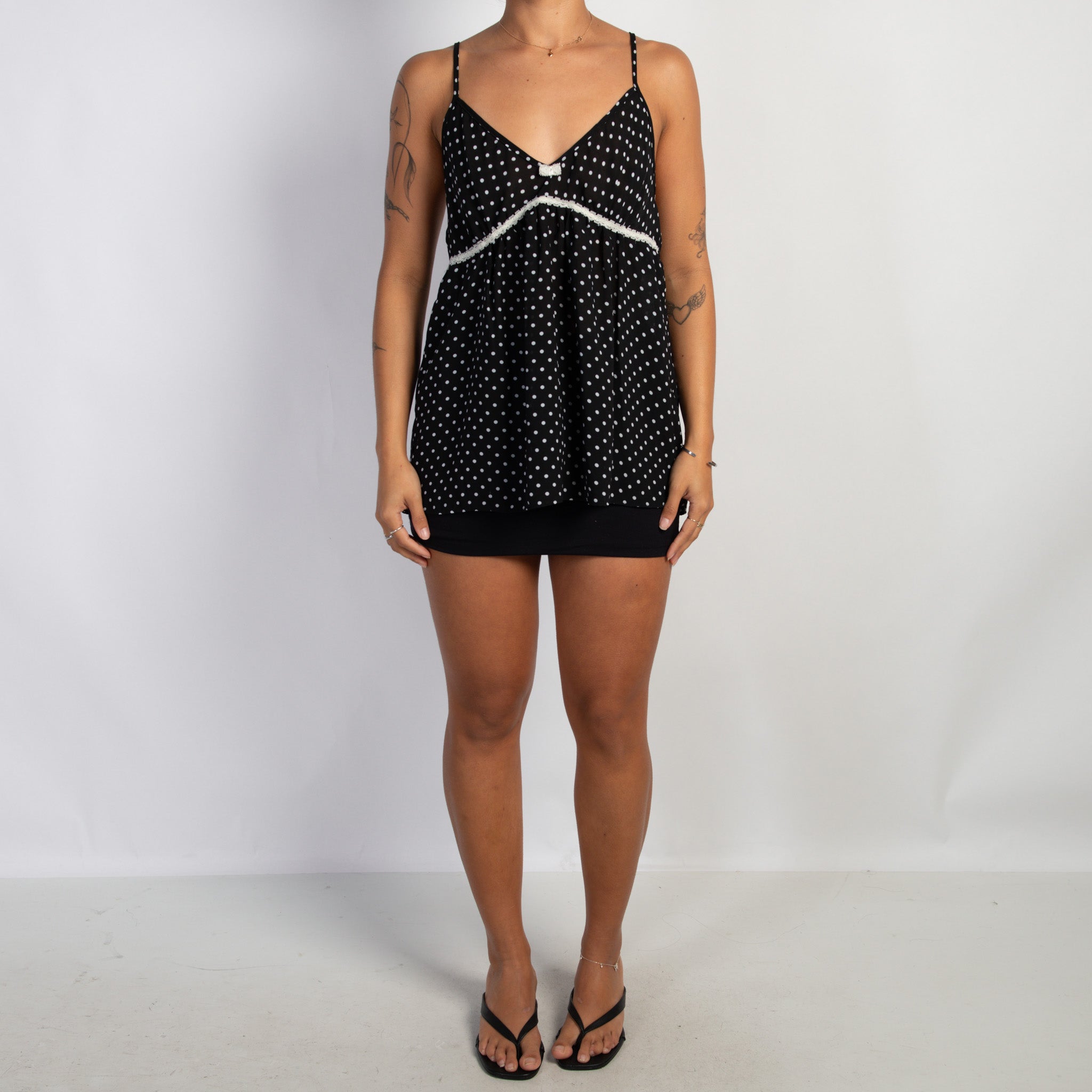 POLKA DOT BABYDOLL CAMISOLE